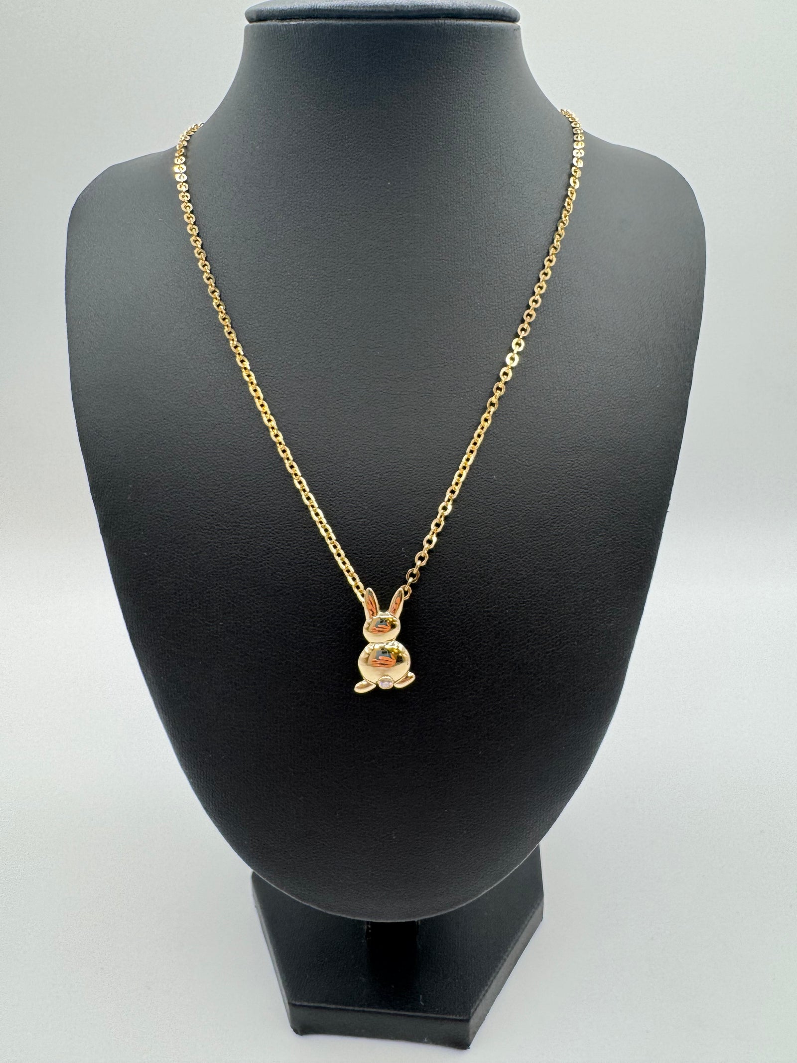 JACOJE BUNNY PENDANT W/ 2.4MM D/C ROLO (JACOJE STAMPED) OVERSTOCK