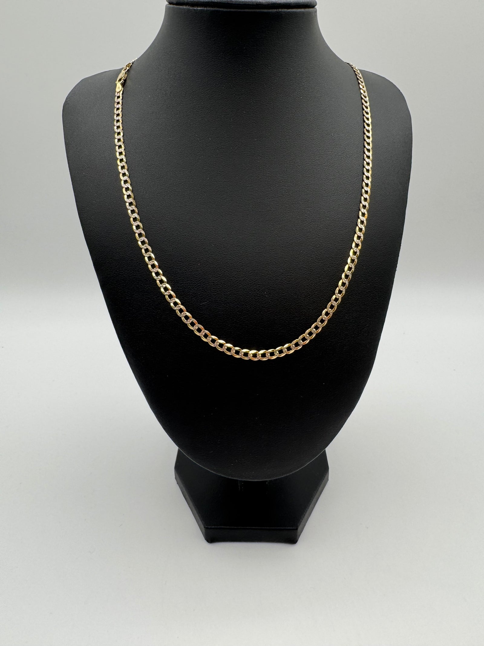 4MM Two-Tone Flat Curb Chain 24 inches