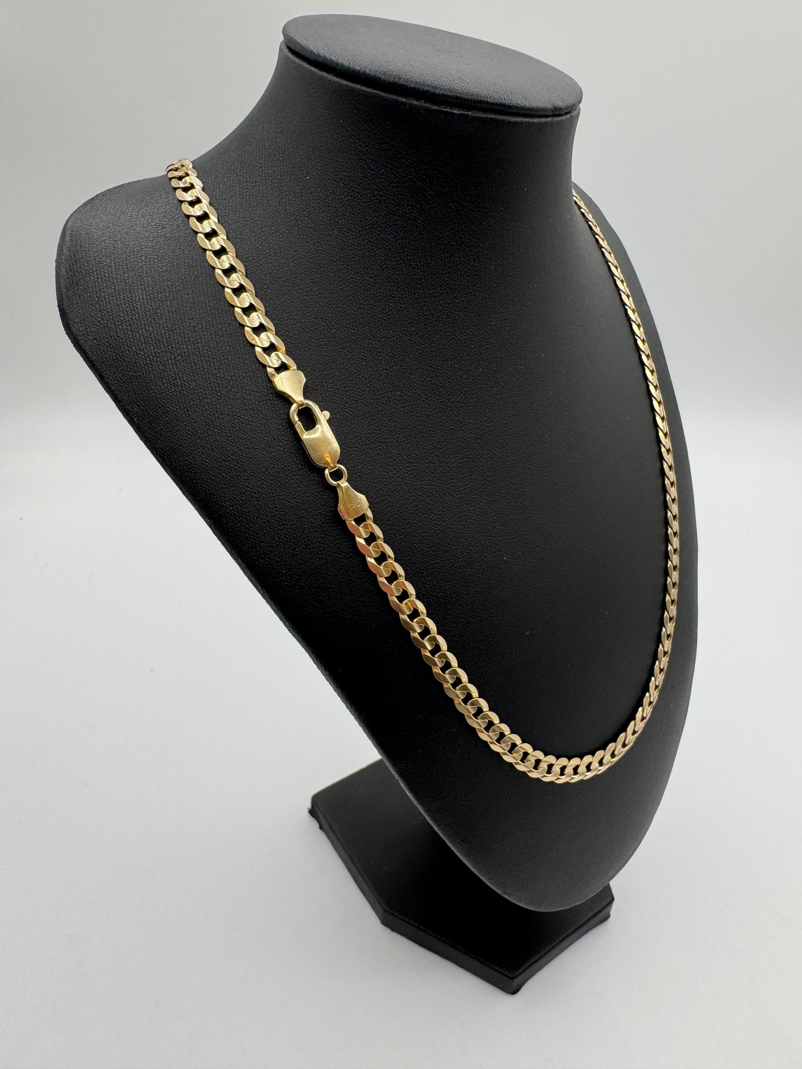 6MM Flat Curb Chain 22 inches-JACOJE STAMPED