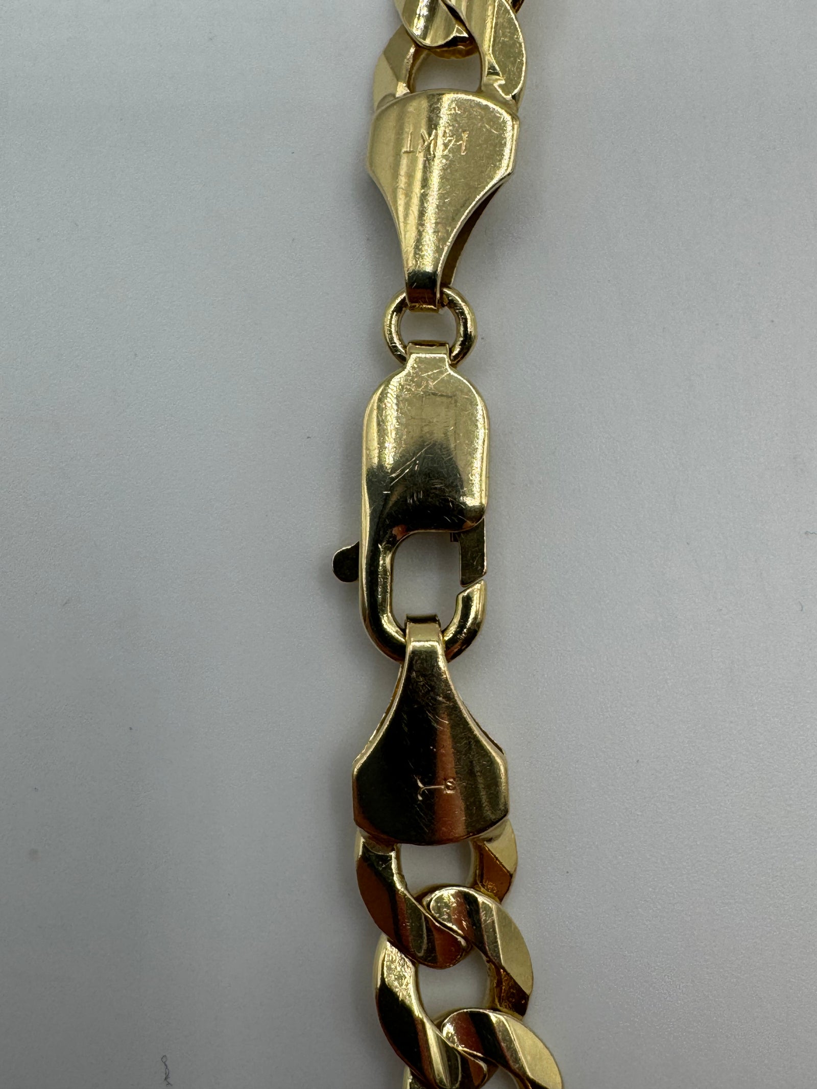 8mm Flat Curb Bracelet 8 inches