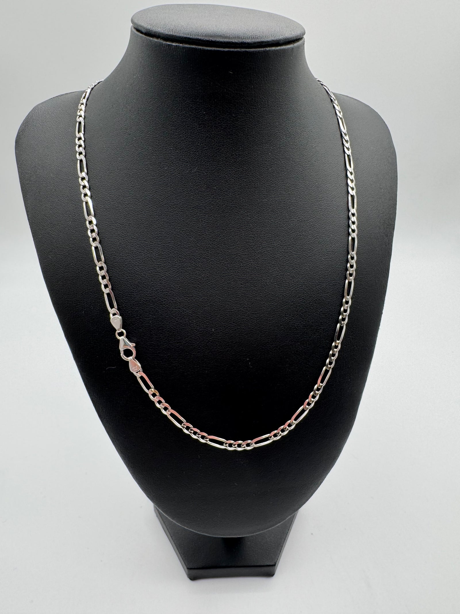 4mm Figaro Chain 20 inches-JACOJE STAMPED