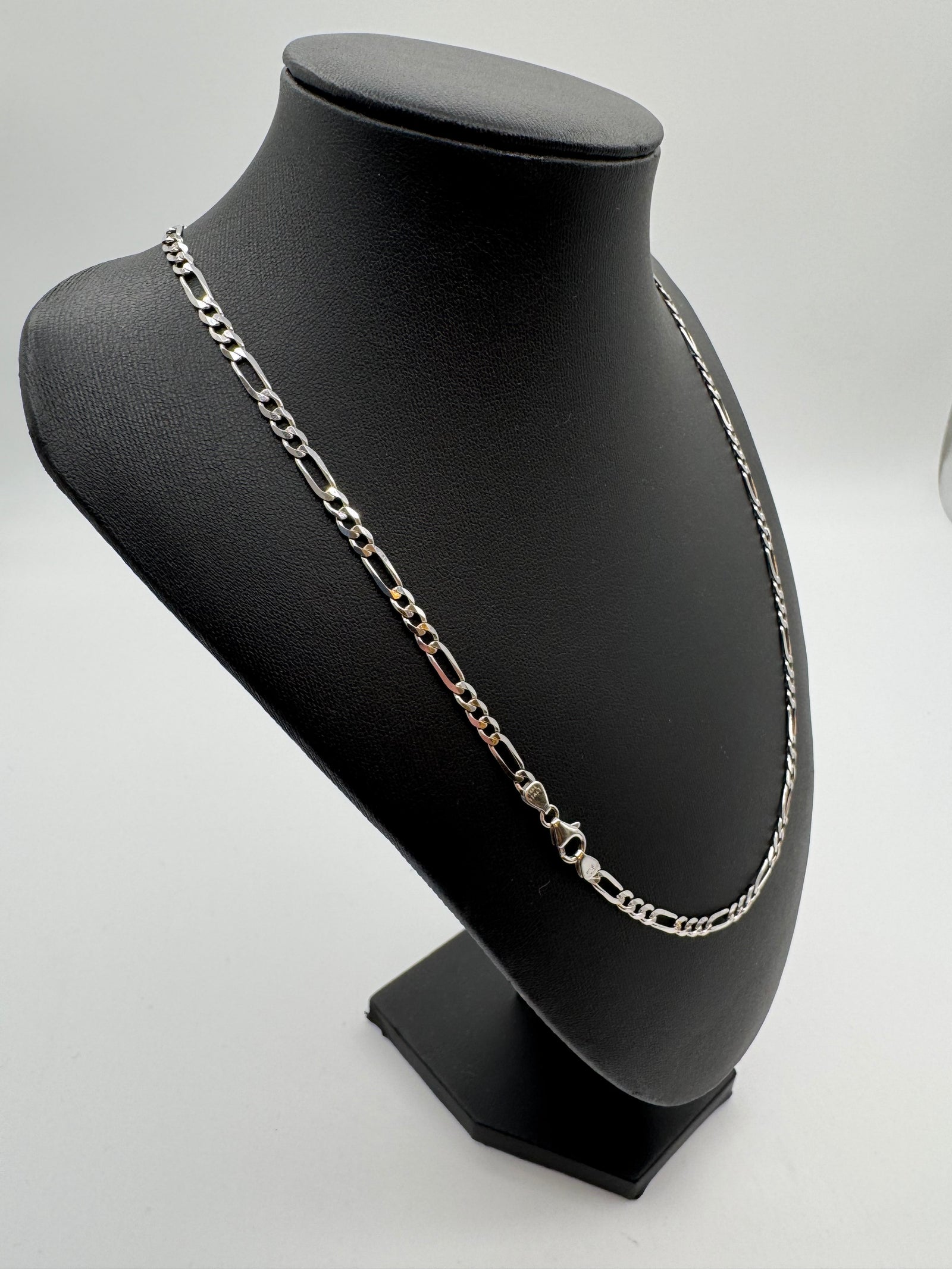 4mm Figaro Chain 20 inches-JACOJE STAMPED