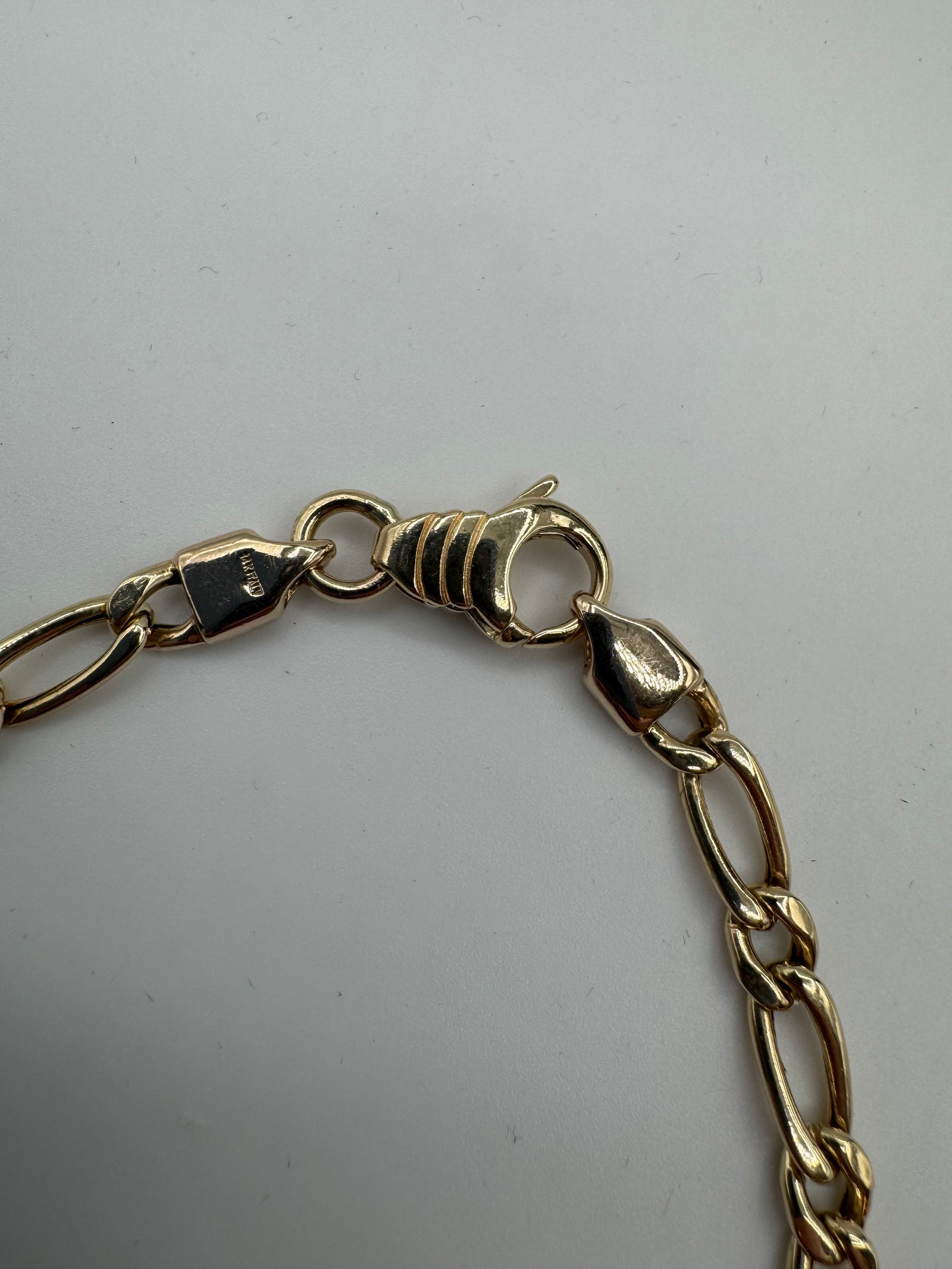 5mm Hollow Figaro Bracelet 8 inches