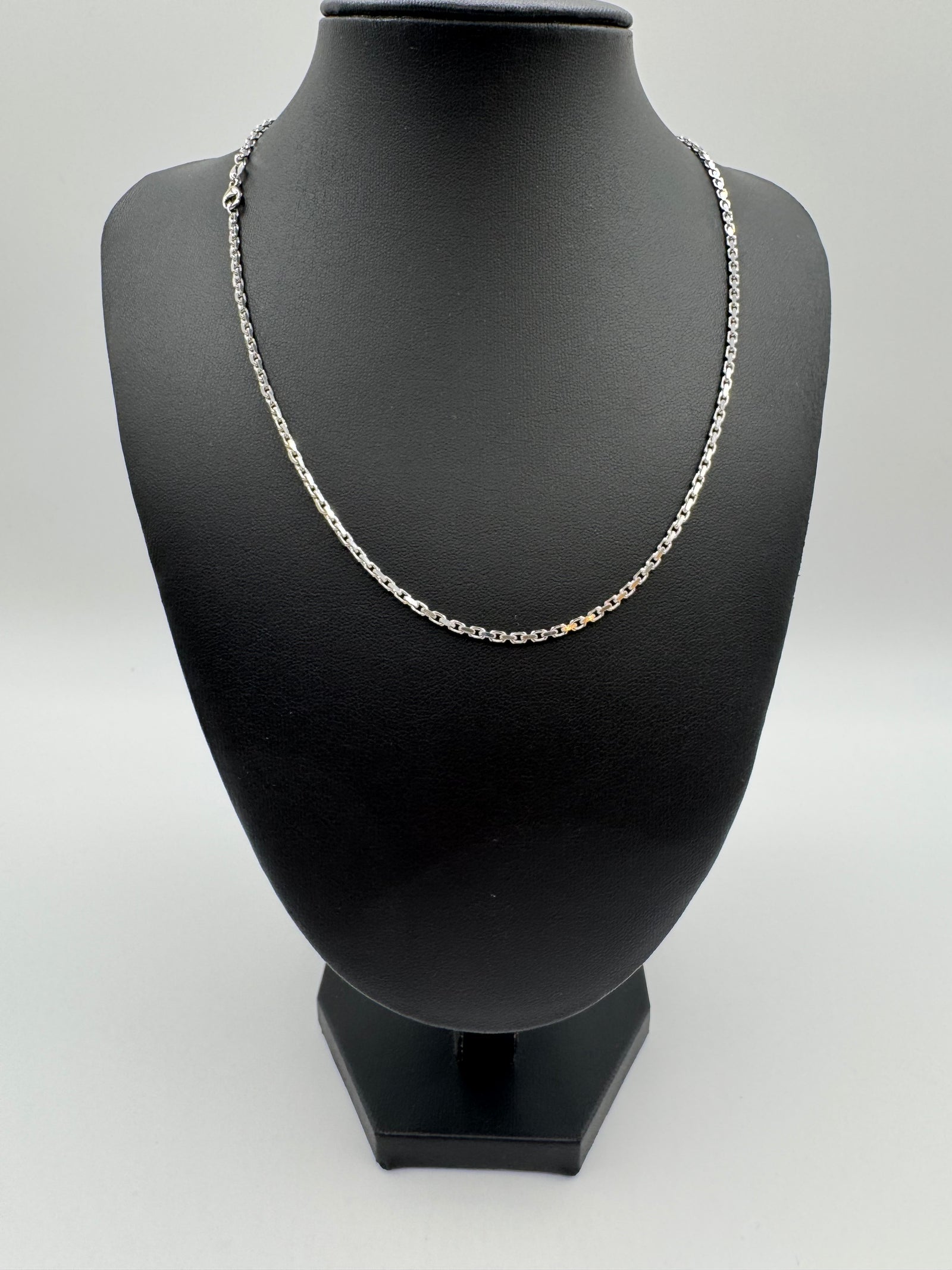 2mm Platinum Heavy Link Chain 18 inches