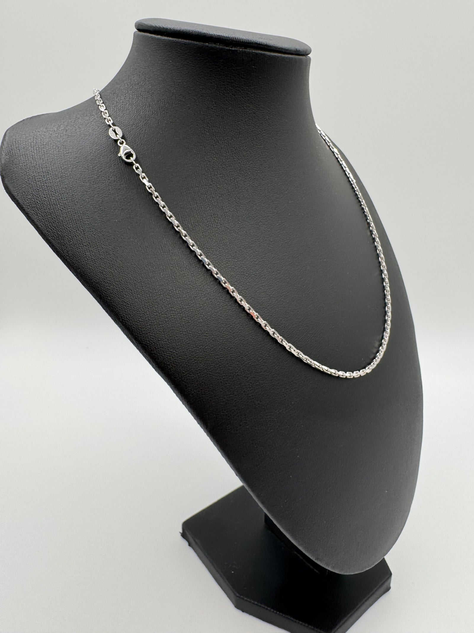 2mm Platinum Heavy Link Chain 18 inches