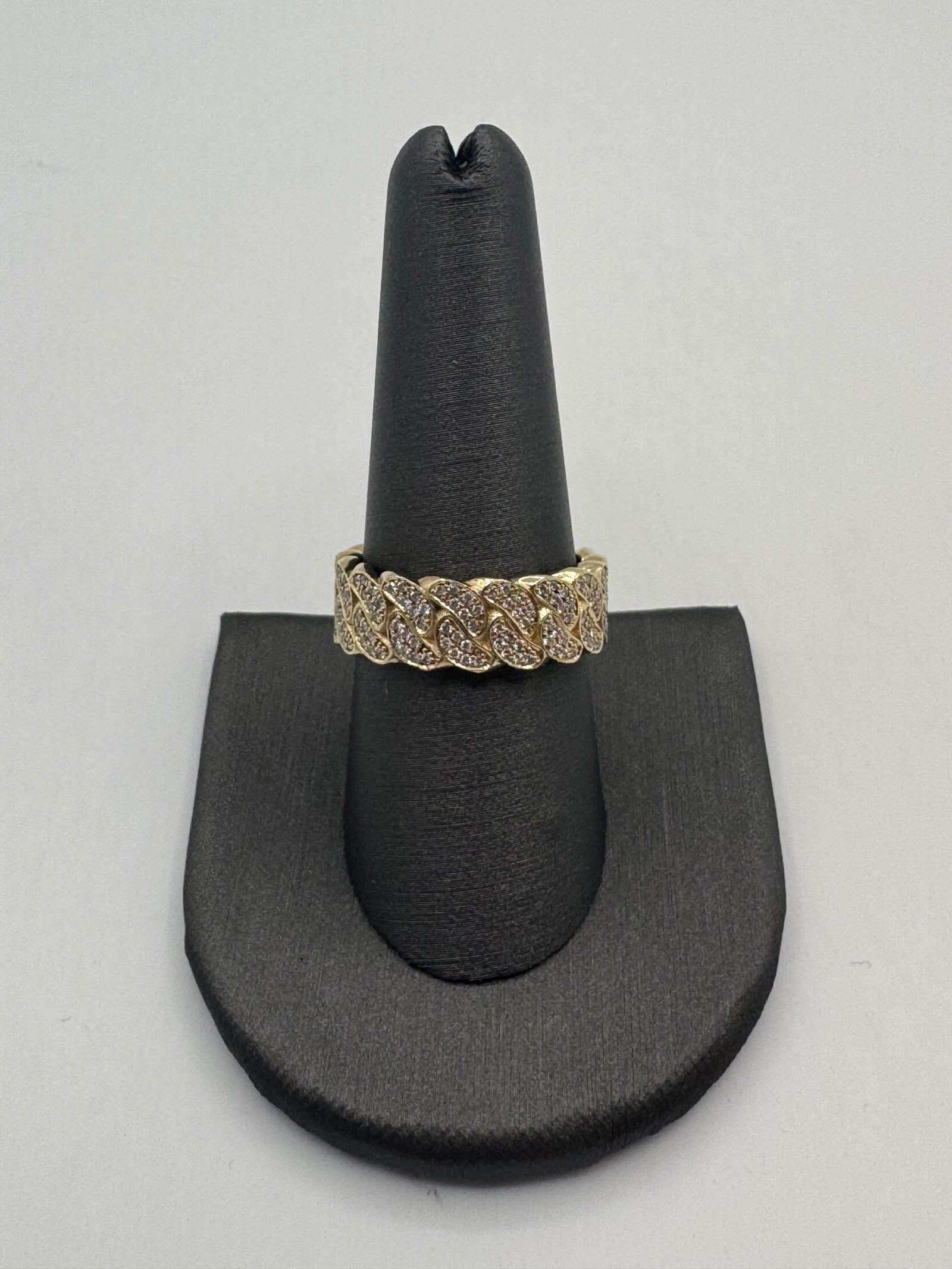 8mm DIAMOND JACOJE Cuban Ring (DIAMOND TWO ROW)