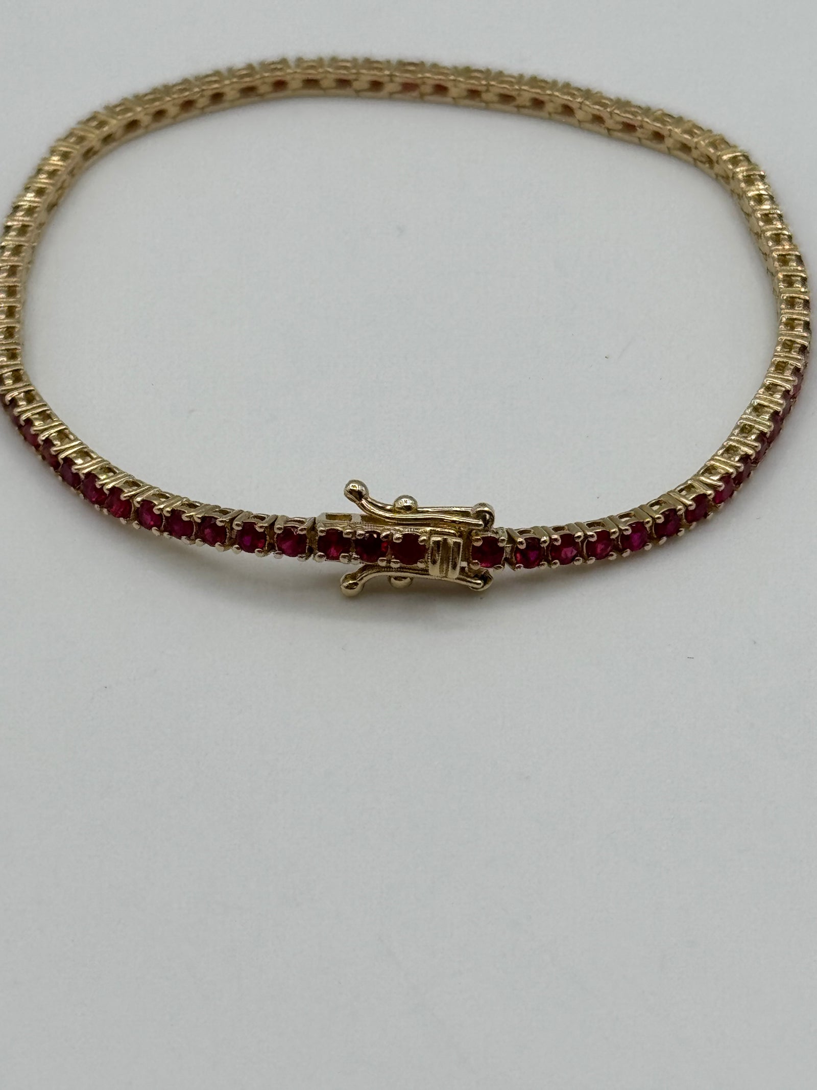 2.2MM Ruby Tennis Bracelet 6.75 inches