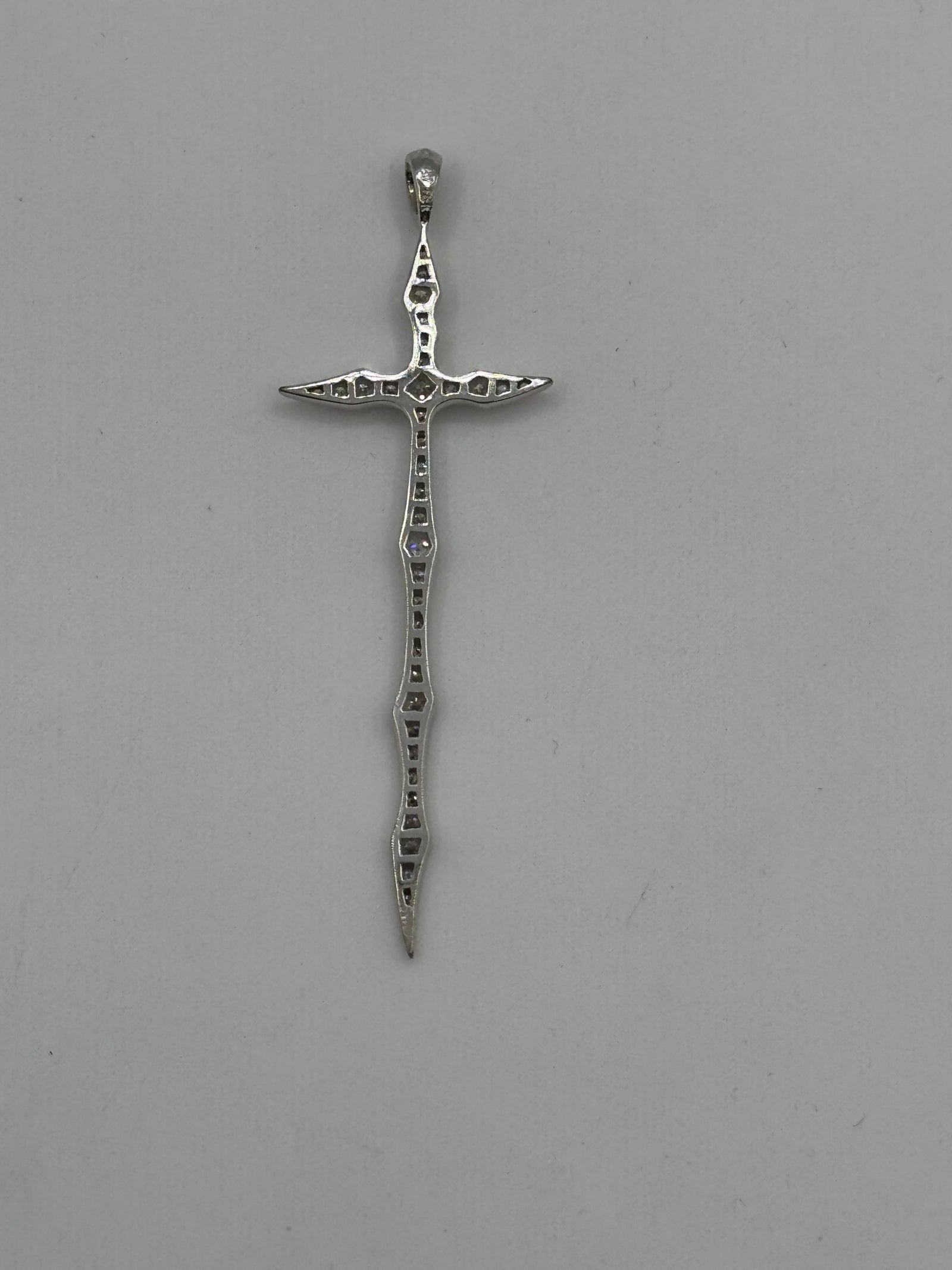 Diamond Designer Cross Pendant-2 3/4 inch