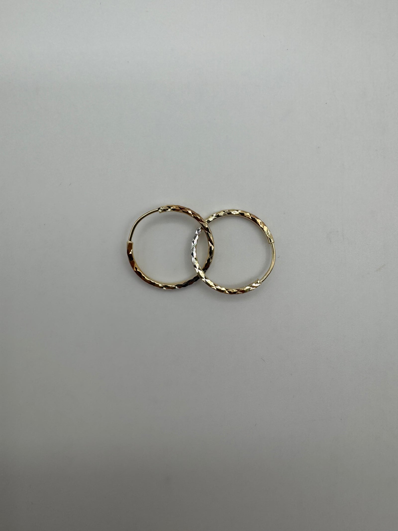 1.5mm Diamond Cut Hoops-0.75 inch (TRI COLOR)