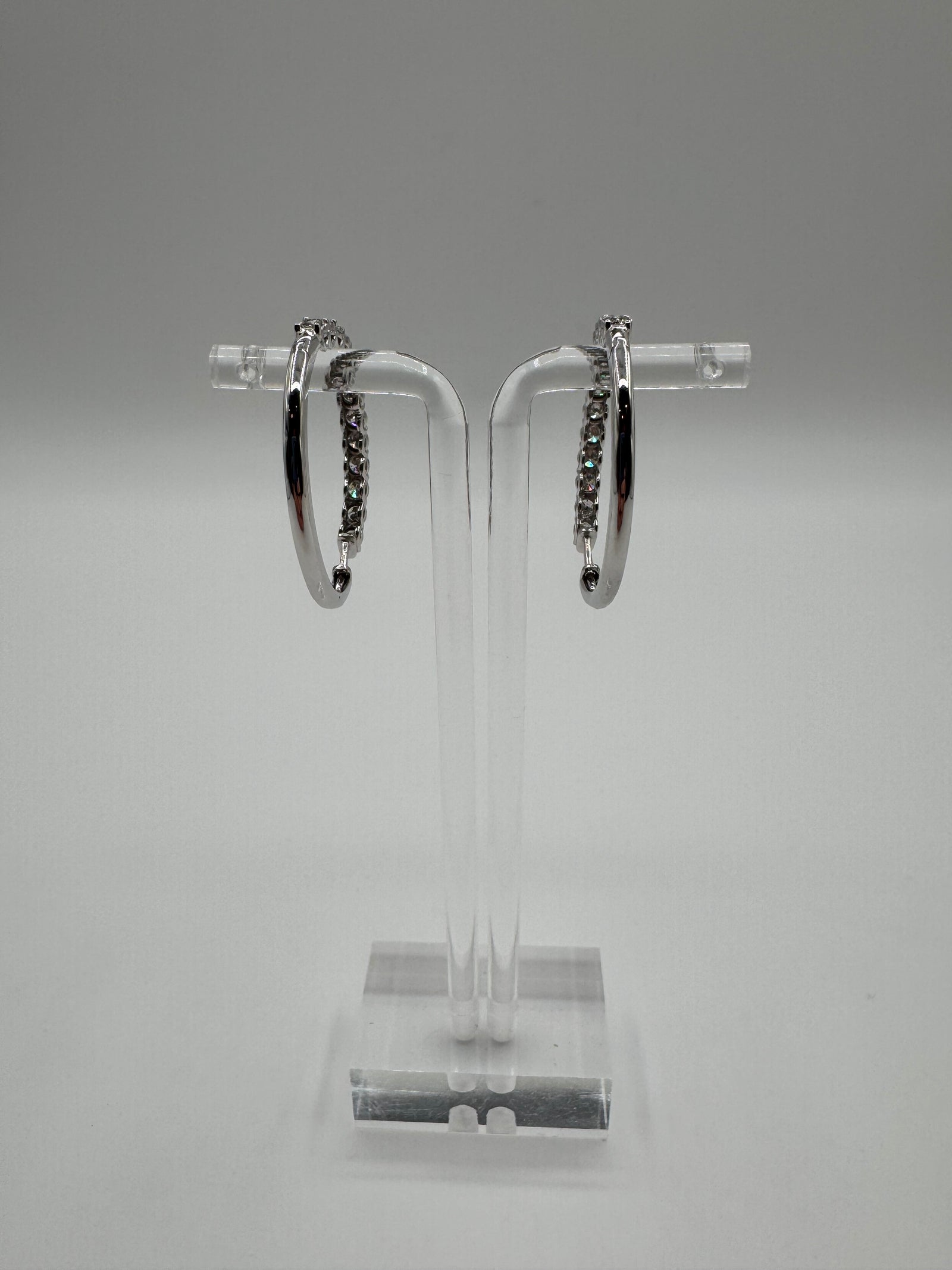 3mm Diamond Hoops-1.5 Inch