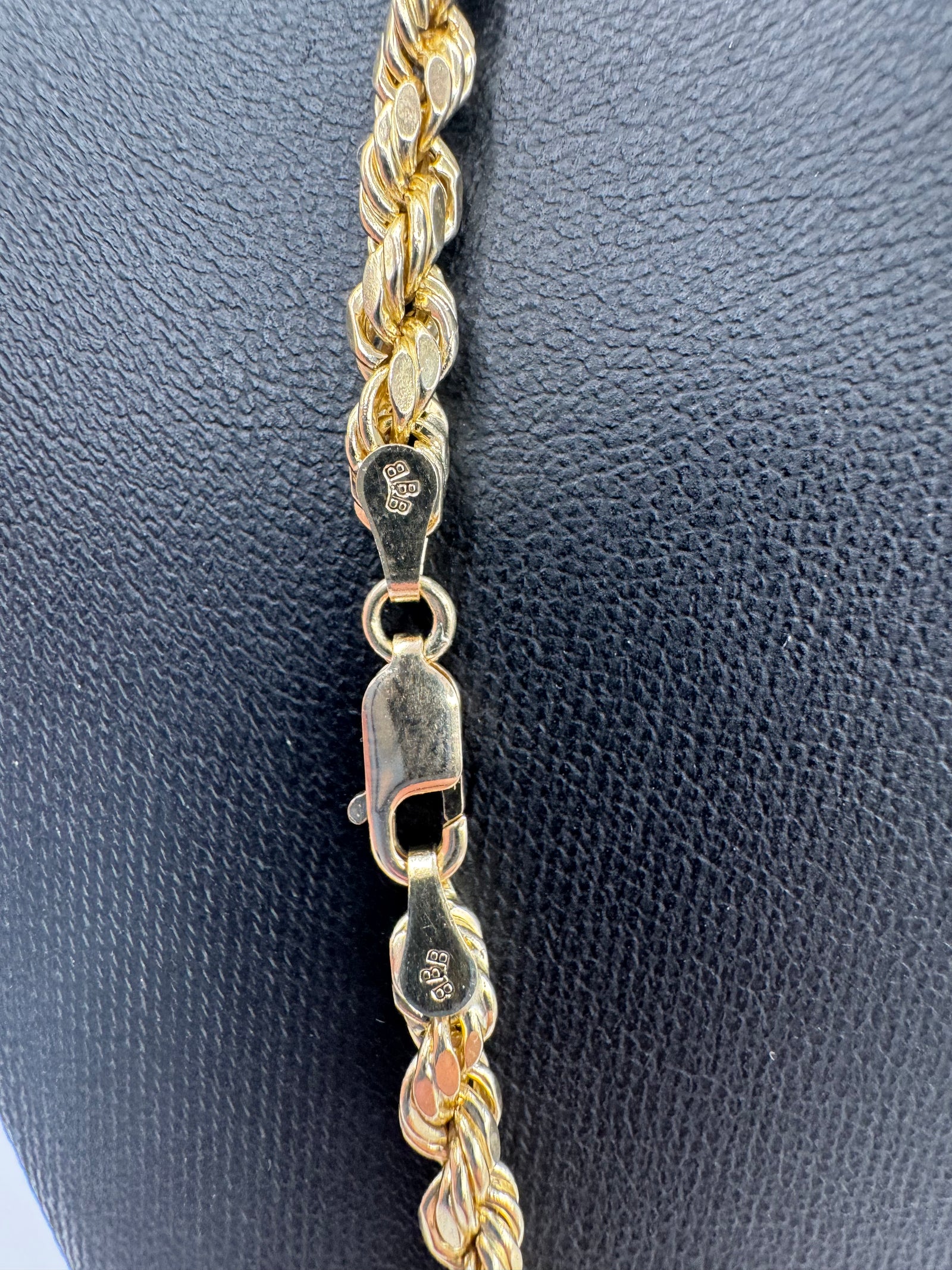 4mm HOLLOW Rope Chain 22.5 inches (DIAMOND CUT)