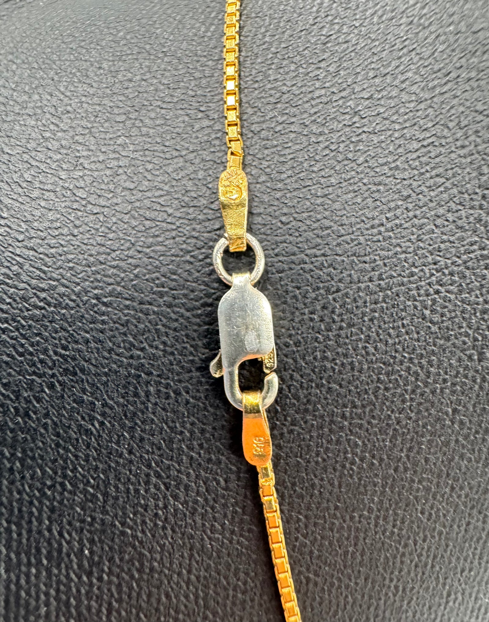 1.7MM BOX CHAIN 18.5 INCHES (22KT W/ 10KT CLASP)