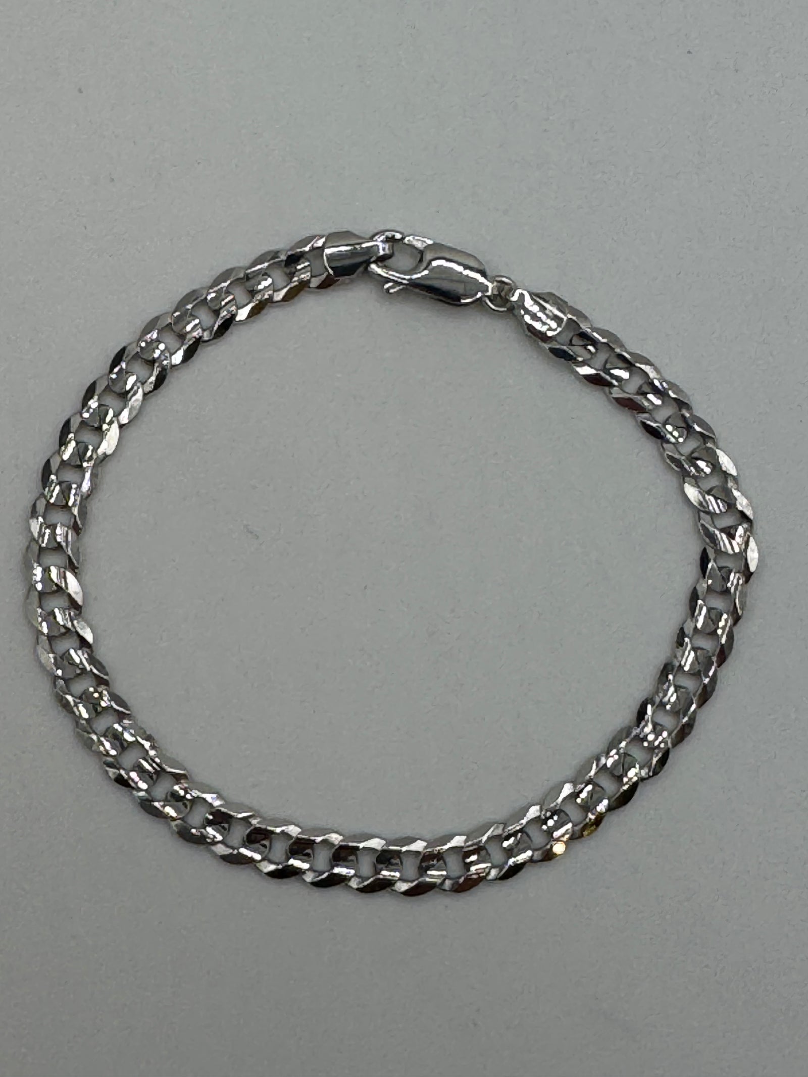 5.5mm Flat Curb Bracelet 7.5 inches-JACOJE OVERSTOCK