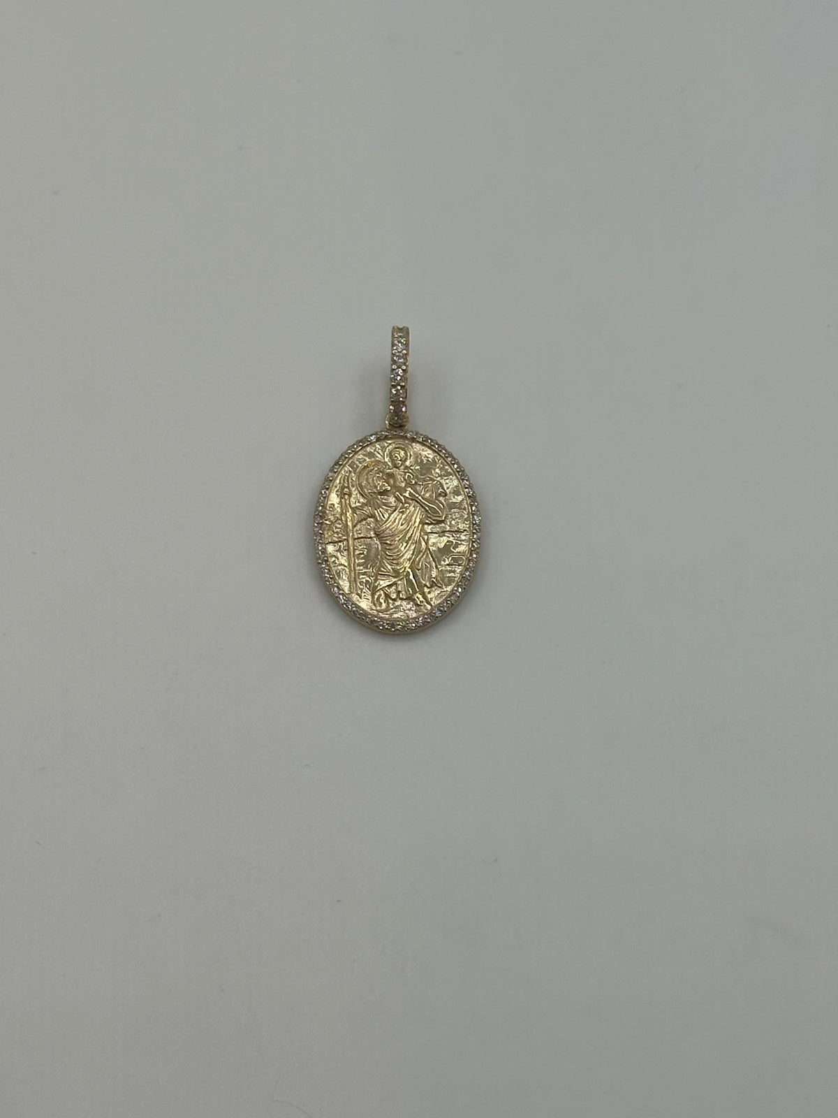 MINI OVAL ST. CHRISTOPHER (DIAMOND) OVERSTOCK