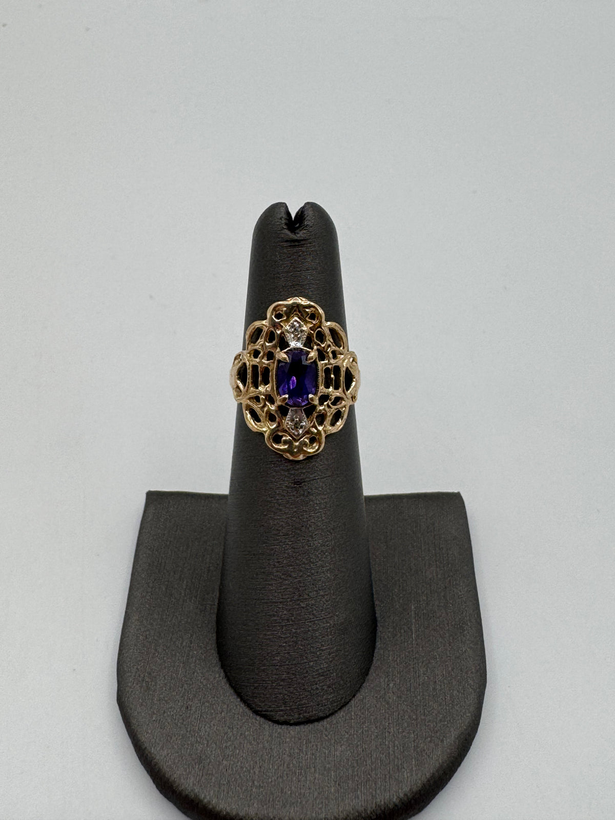 Gemstone Diamond Ring-Size 5.5