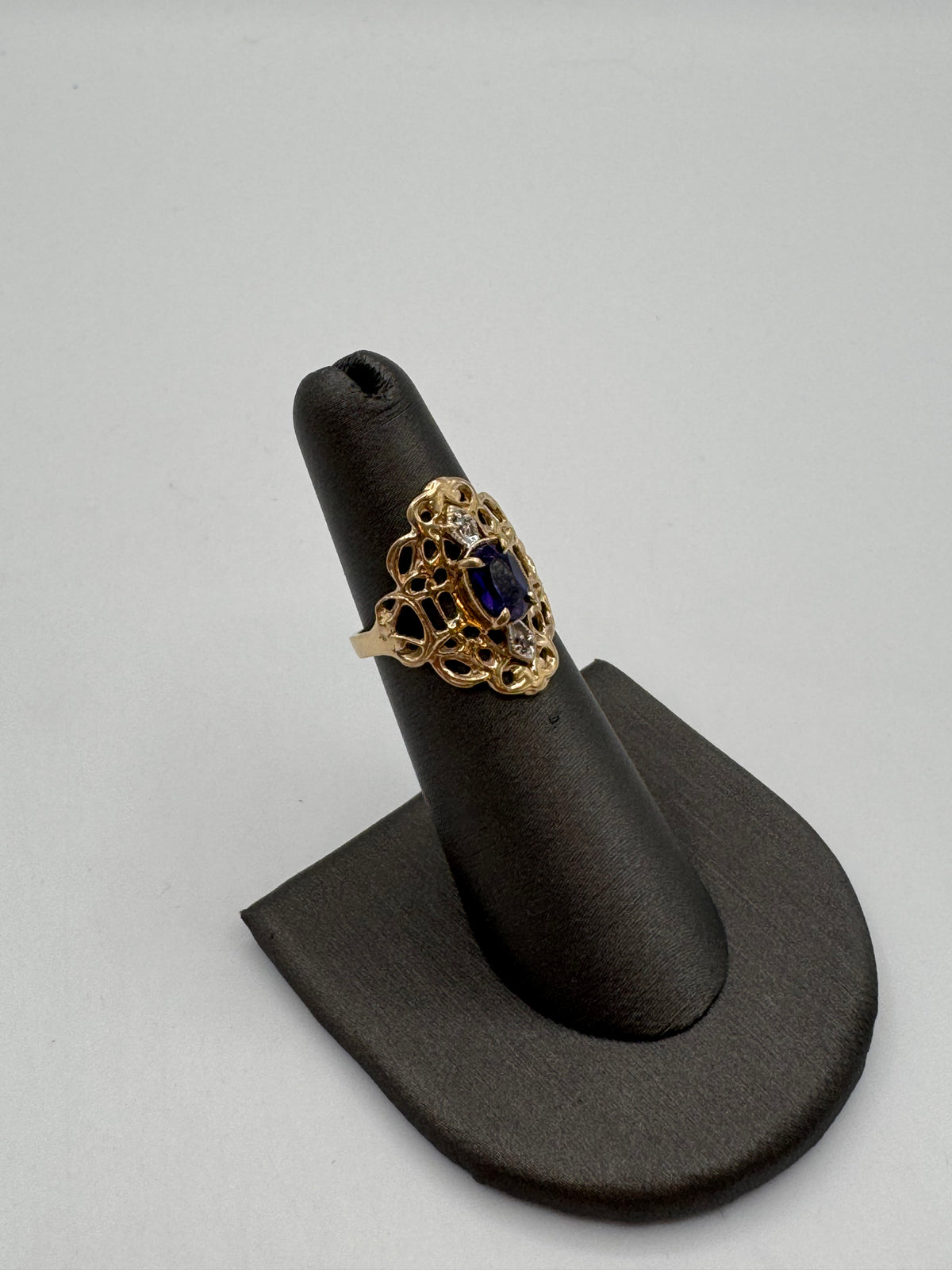 Gemstone Diamond Ring-Size 5.5