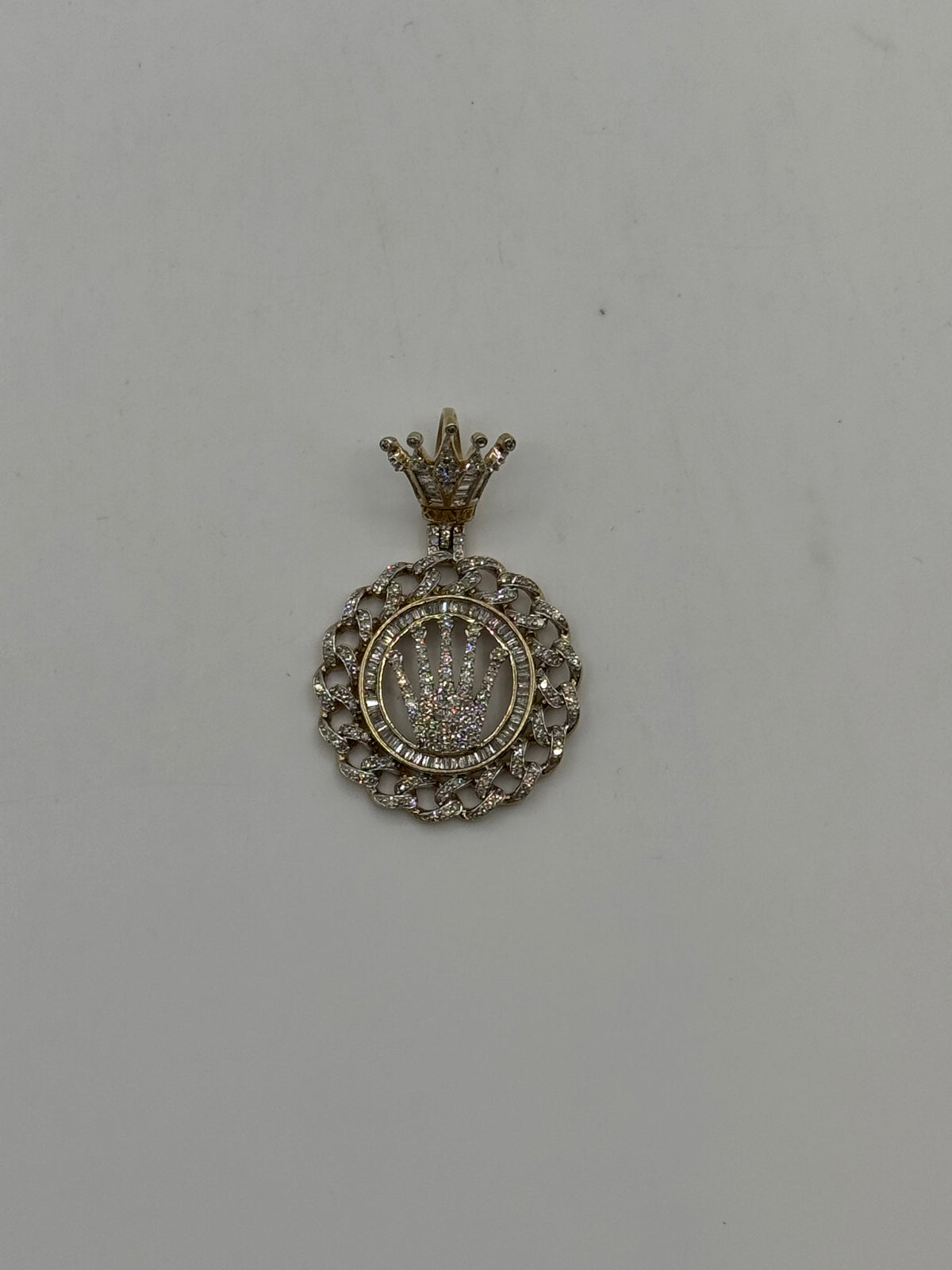 Diamond Crown Pendant-1.75 Inch