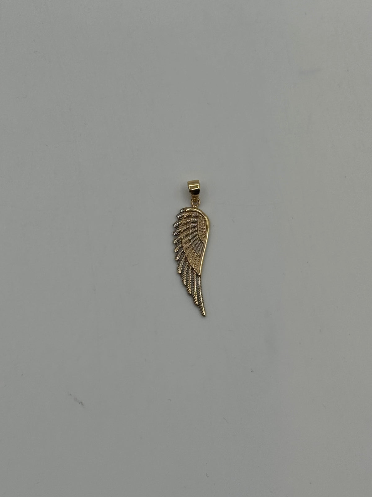 TWO-TONE Angel Wing Pendant-1 1/4 Inch