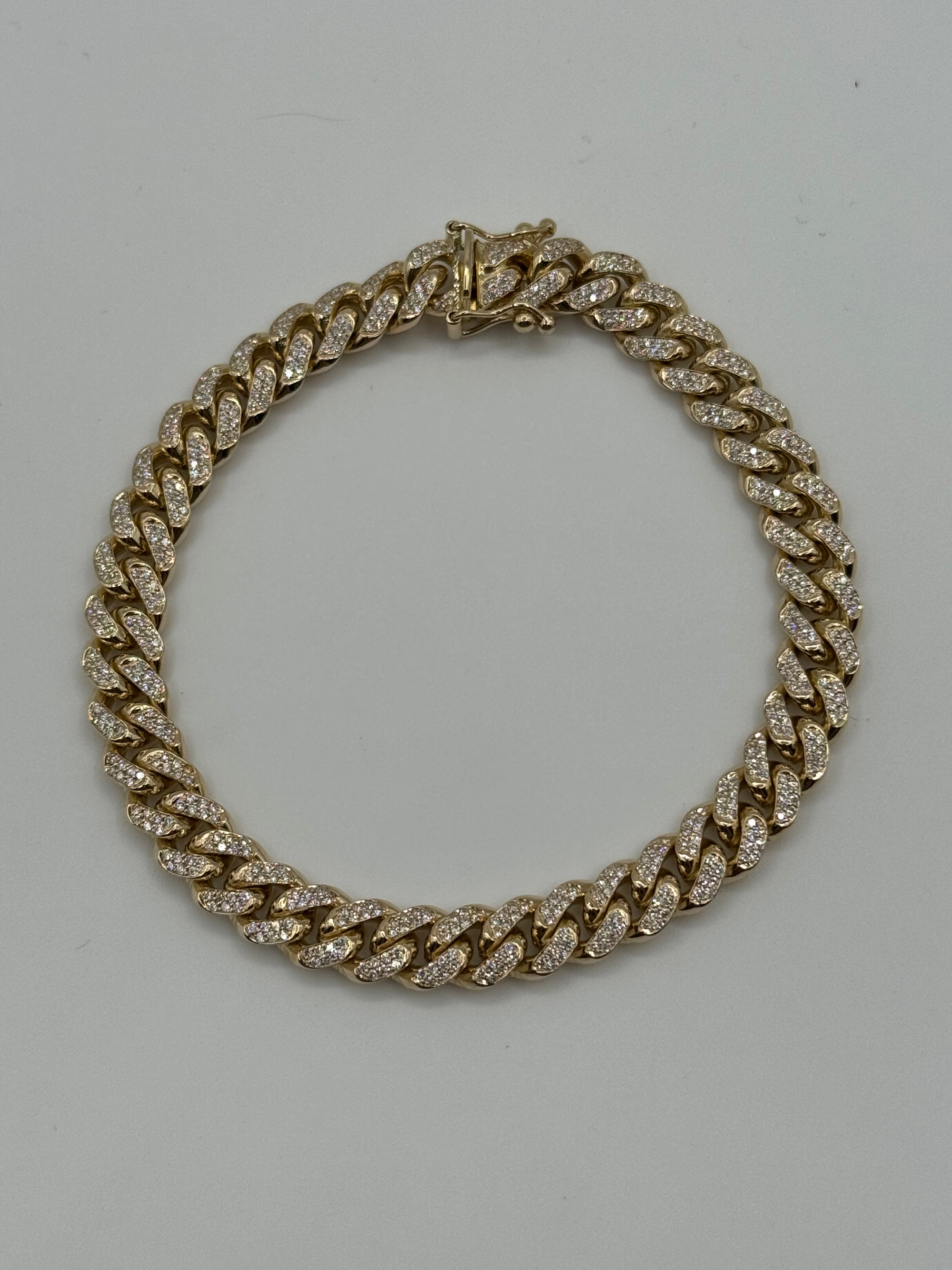 7.5MM Miami Cuban Link 8 inches (DIAMOND)