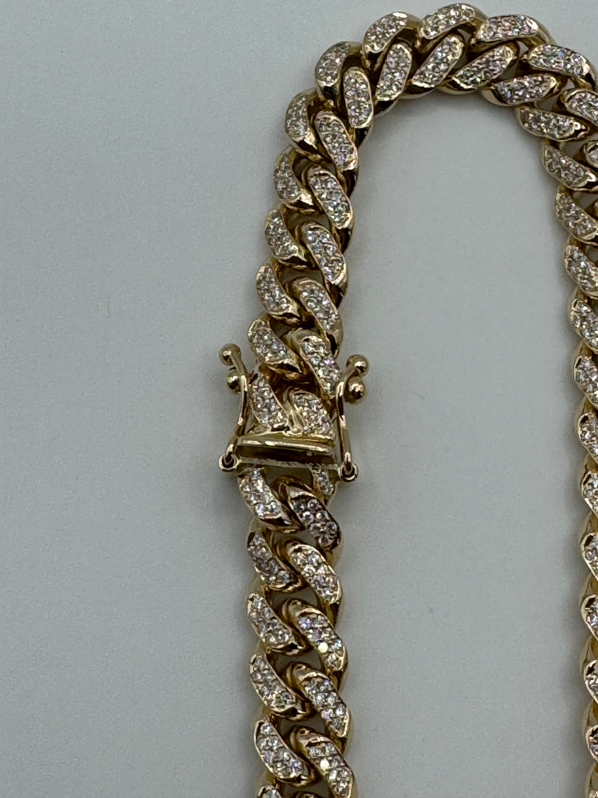 7.5MM Miami Cuban Link 8 inches (DIAMOND)