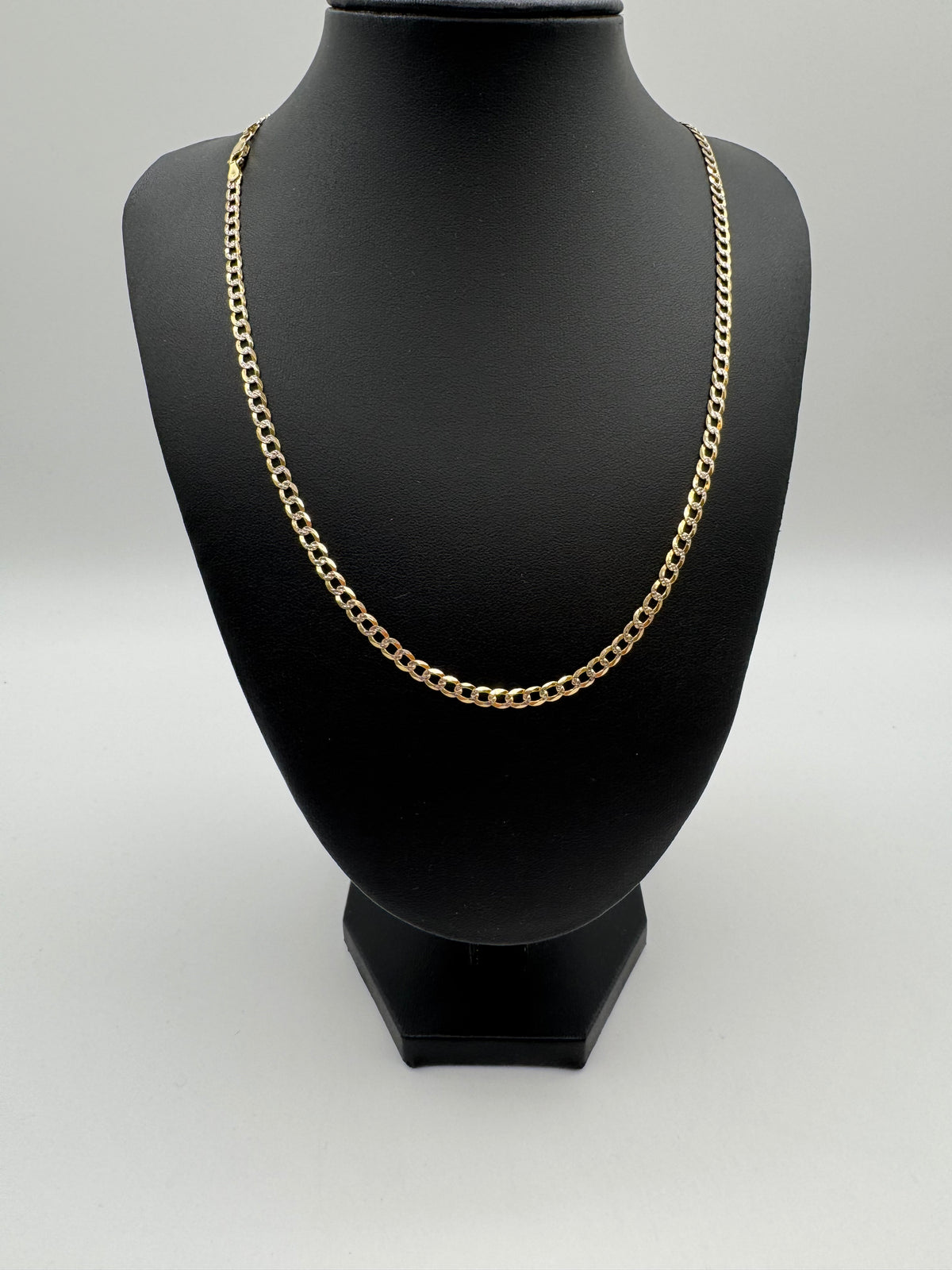 4MM Two-Tone Flat Curb Chain 24 inches