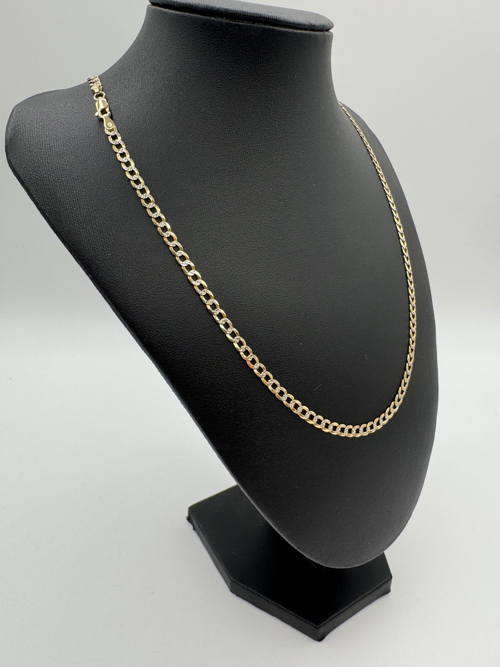 4MM Two-Tone Flat Curb Chain 24 inches