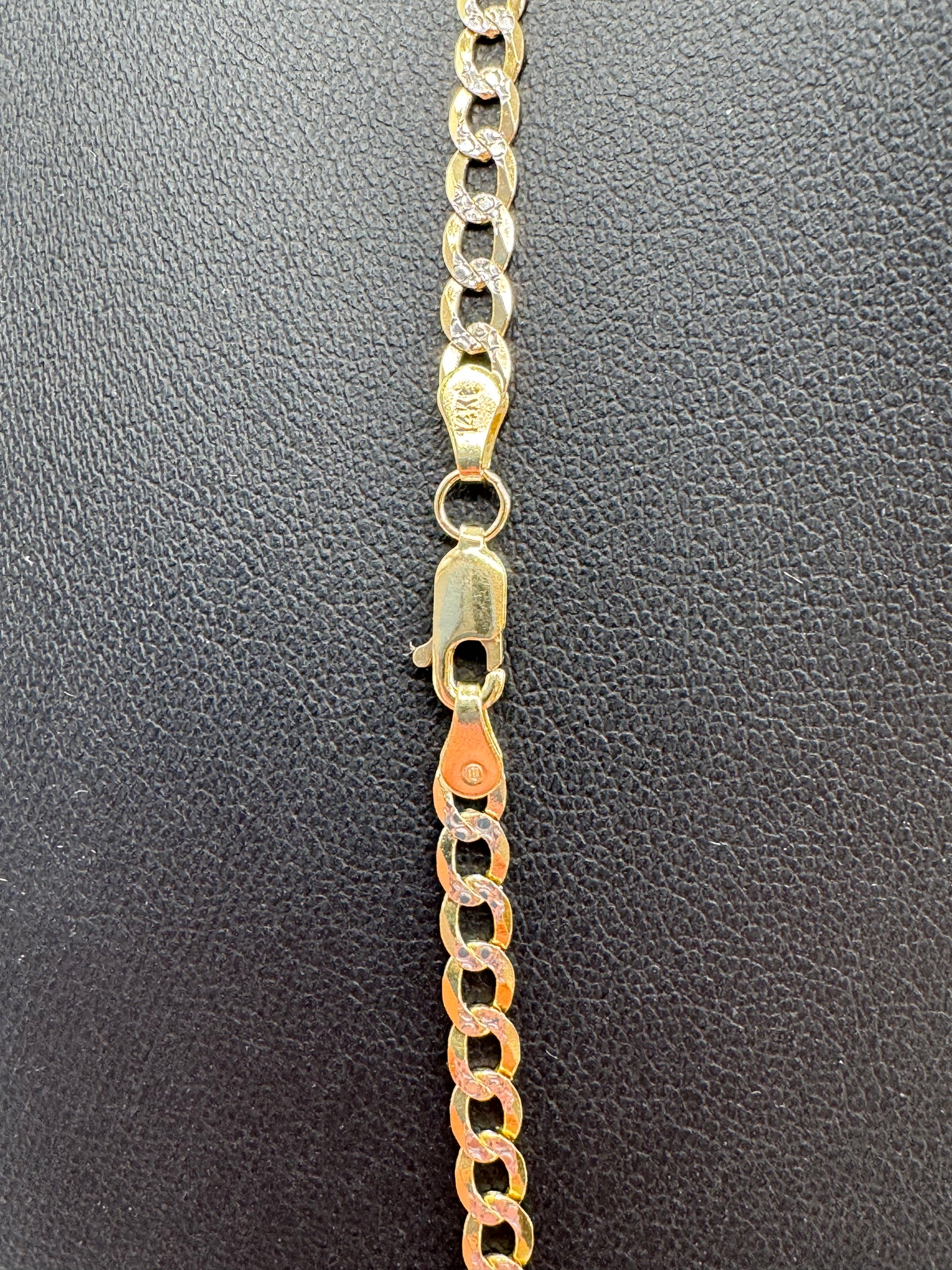 4MM Two-Tone Flat Curb Chain 24 inches