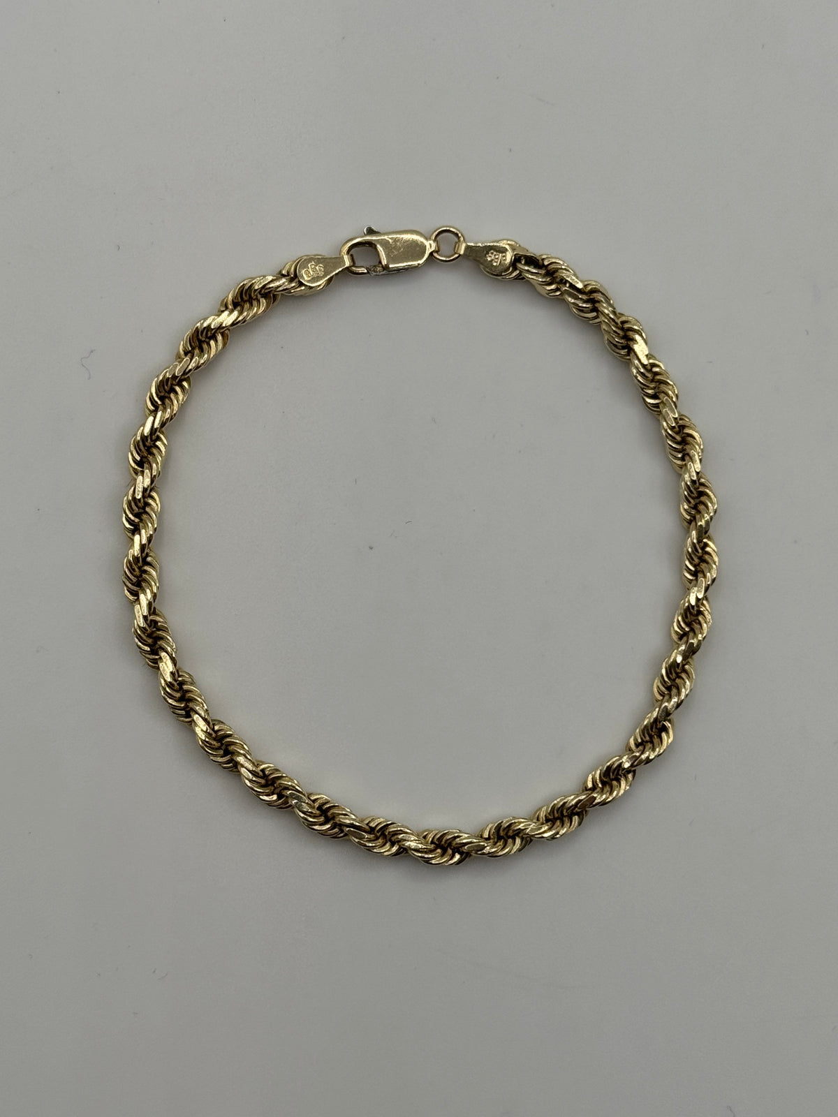 4mm Rope Bracelet 7 inch (DIAMOND CUT)