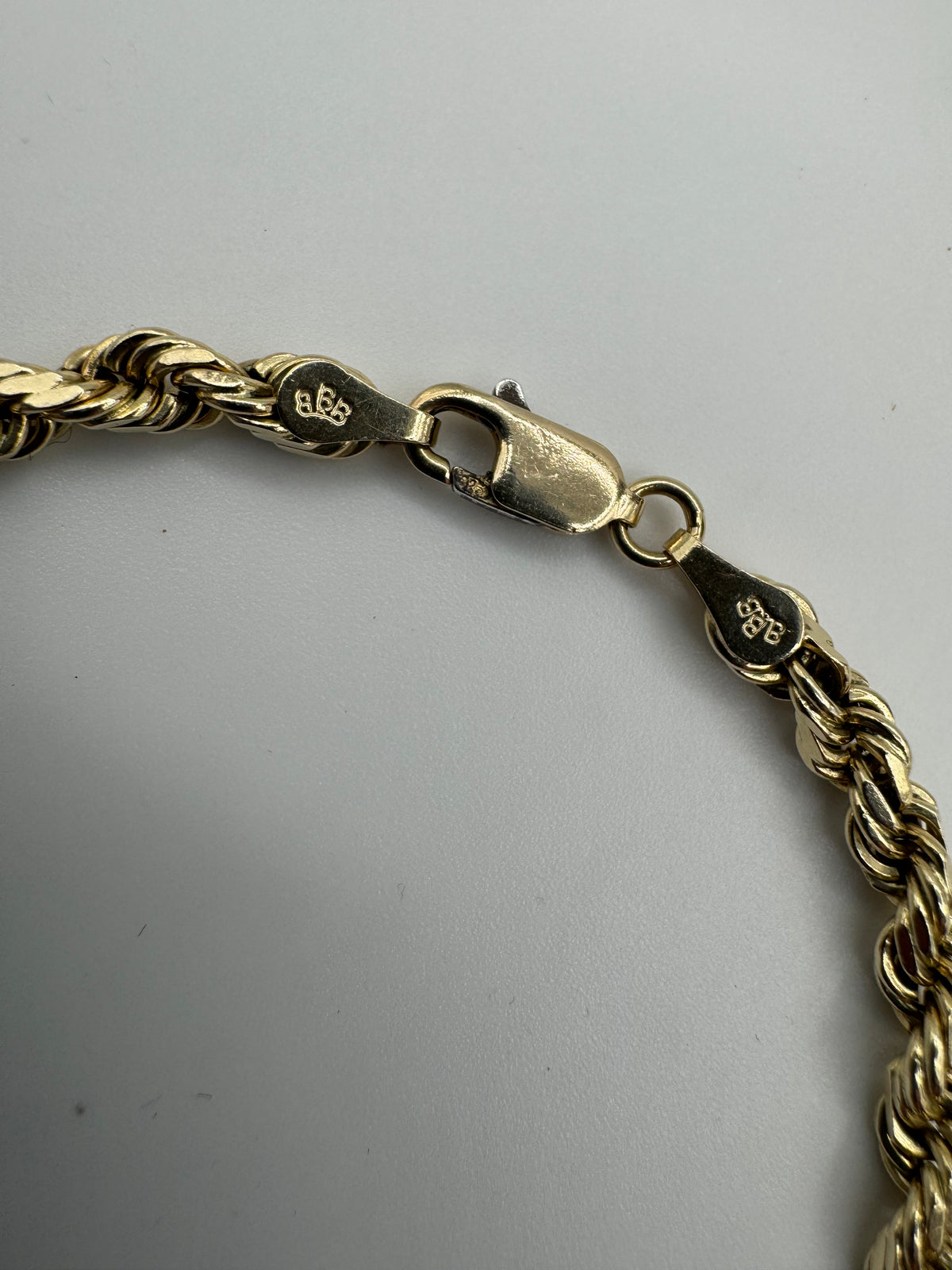 4mm Rope Bracelet 7 inch (DIAMOND CUT)
