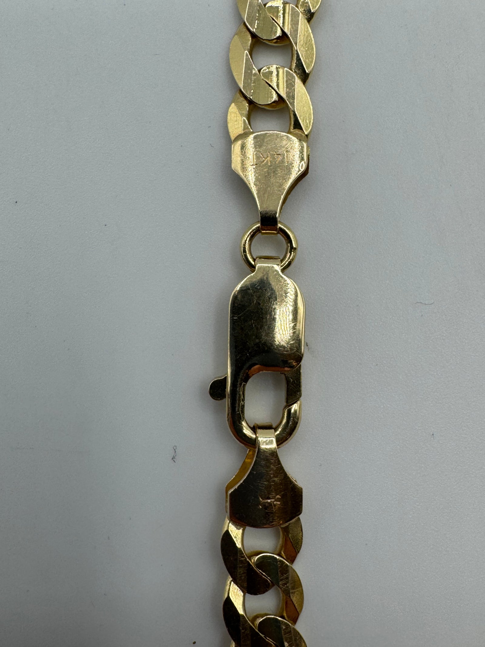 7mm Flat Curb Bracelet 8 inches (JACOJE STAMPED)