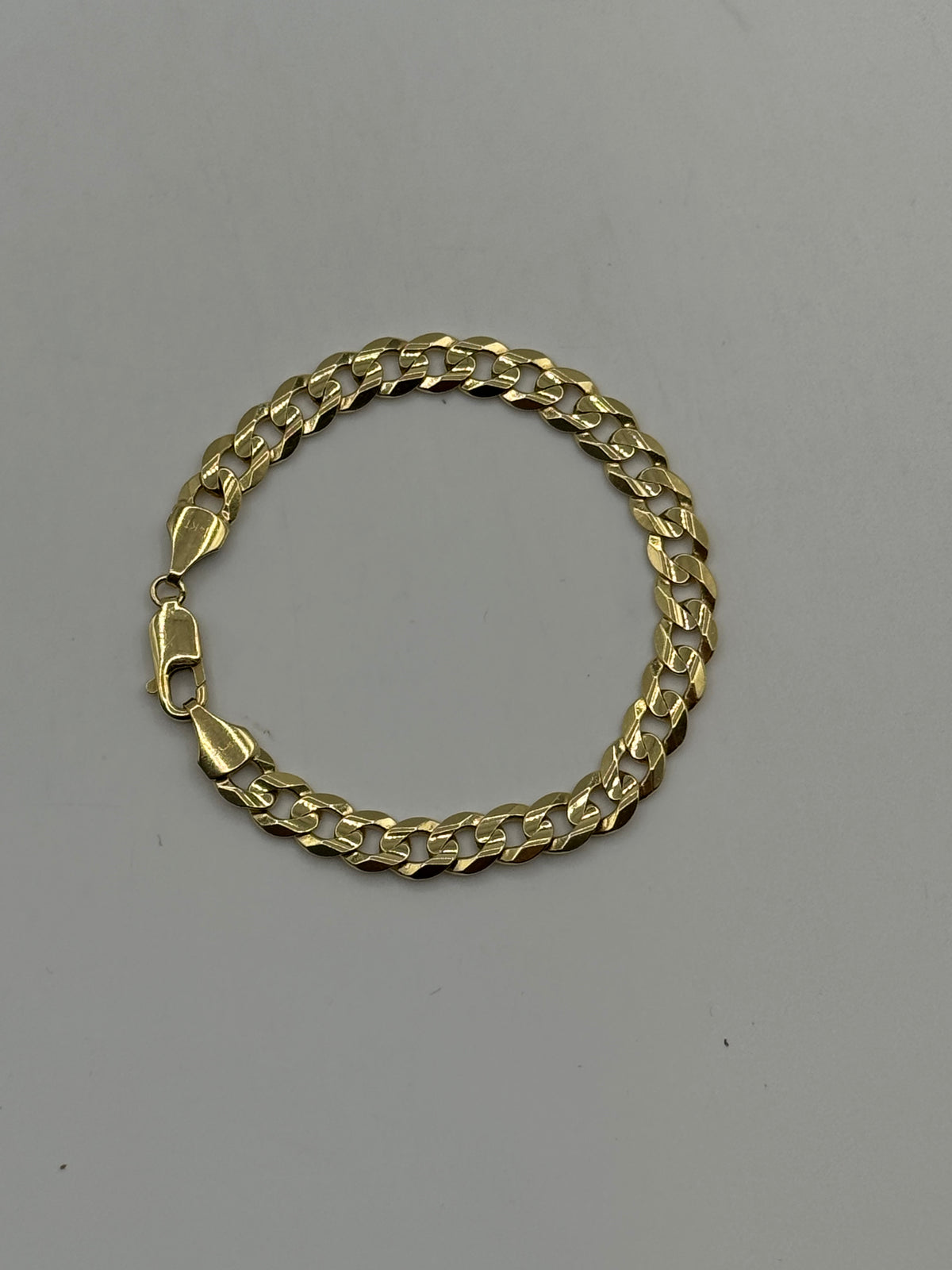 8mm Flat Curb Bracelet 8 inches