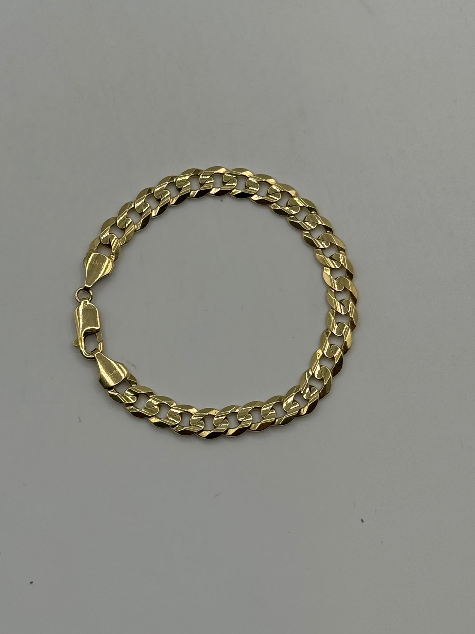 8mm Flat Curb Bracelet 8 inches