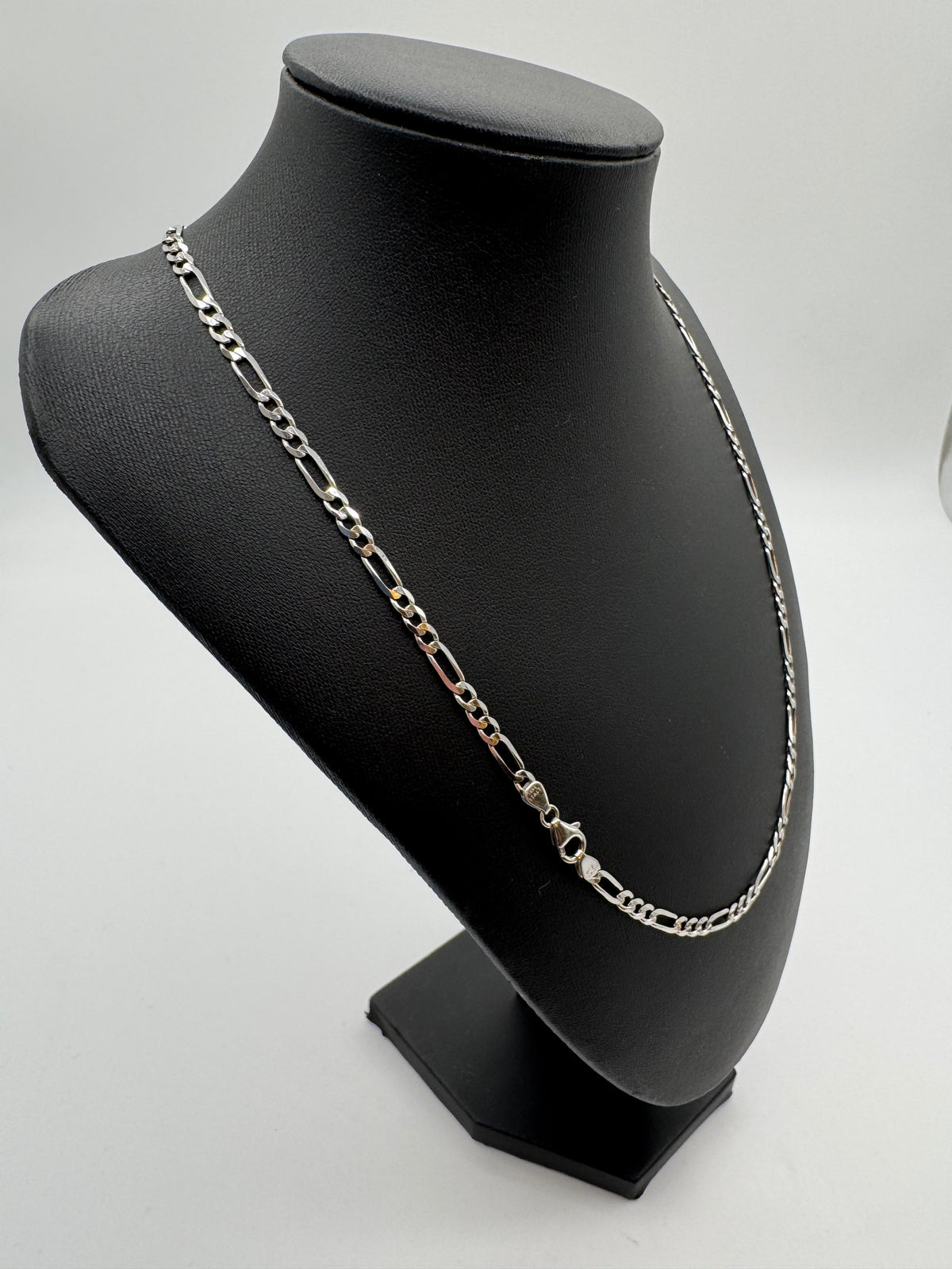 4mm Figaro Chain 20 inches-JACOJE STAMPED