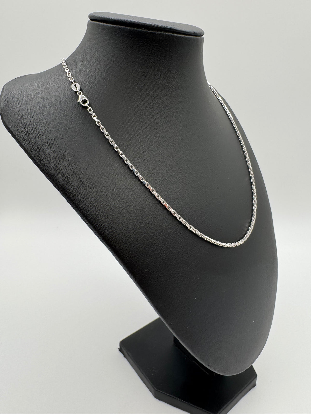 2mm Platinum Heavy Link Chain 18 inches