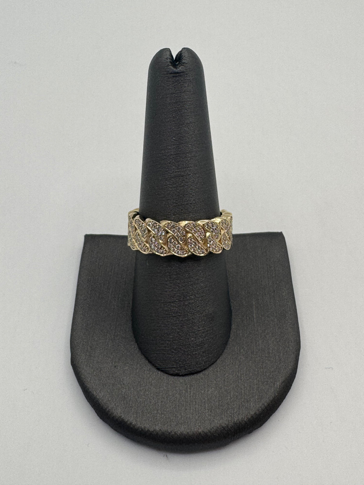 8mm DIAMOND JACOJE Cuban Ring (DIAMOND TWO ROW)