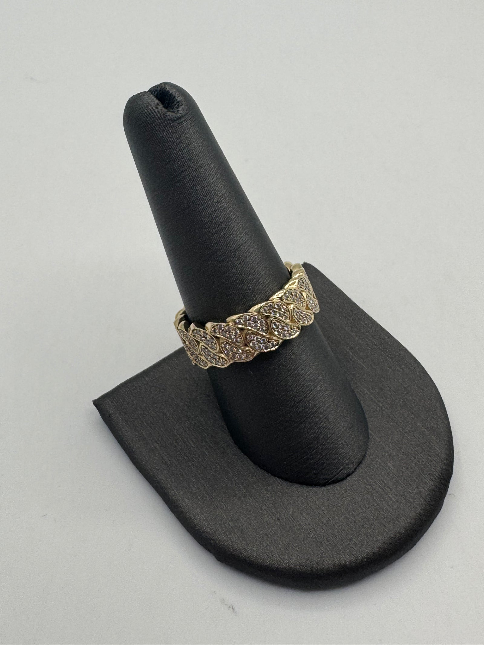 8mm DIAMOND JACOJE Cuban Ring (DIAMOND TWO ROW)