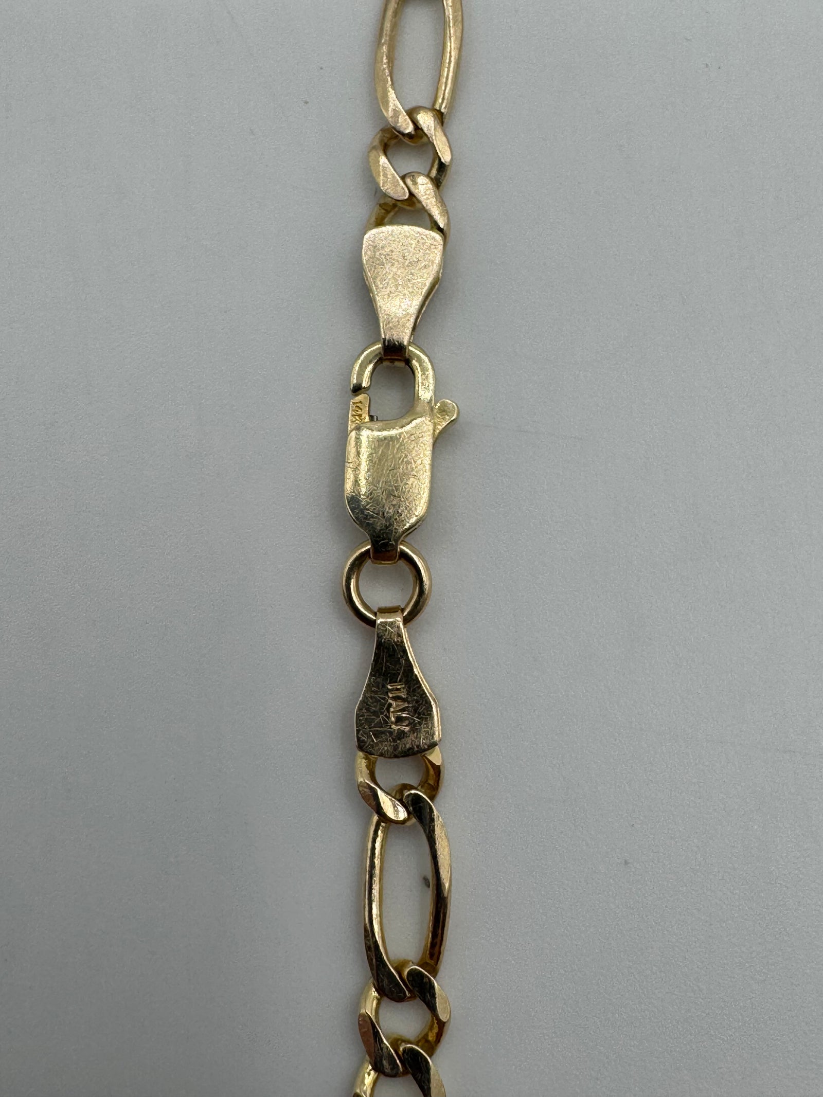 4mm CLASSIC Figaro Chain 7.5 inches (JACOJE STAMPED)