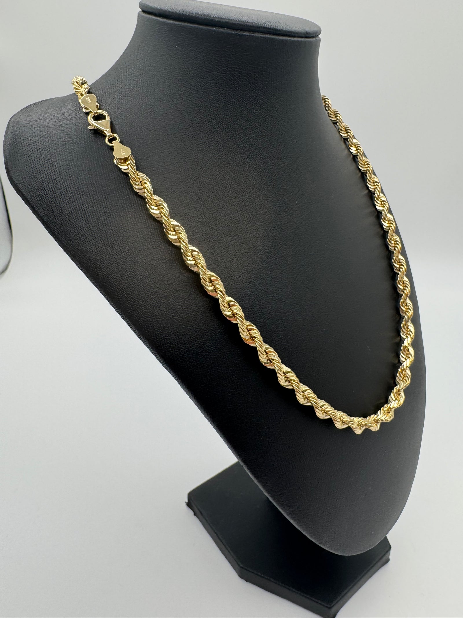 6mm Rope Chain 20 inches (DIAMOND CUT) (JACOJE STAMPED)
