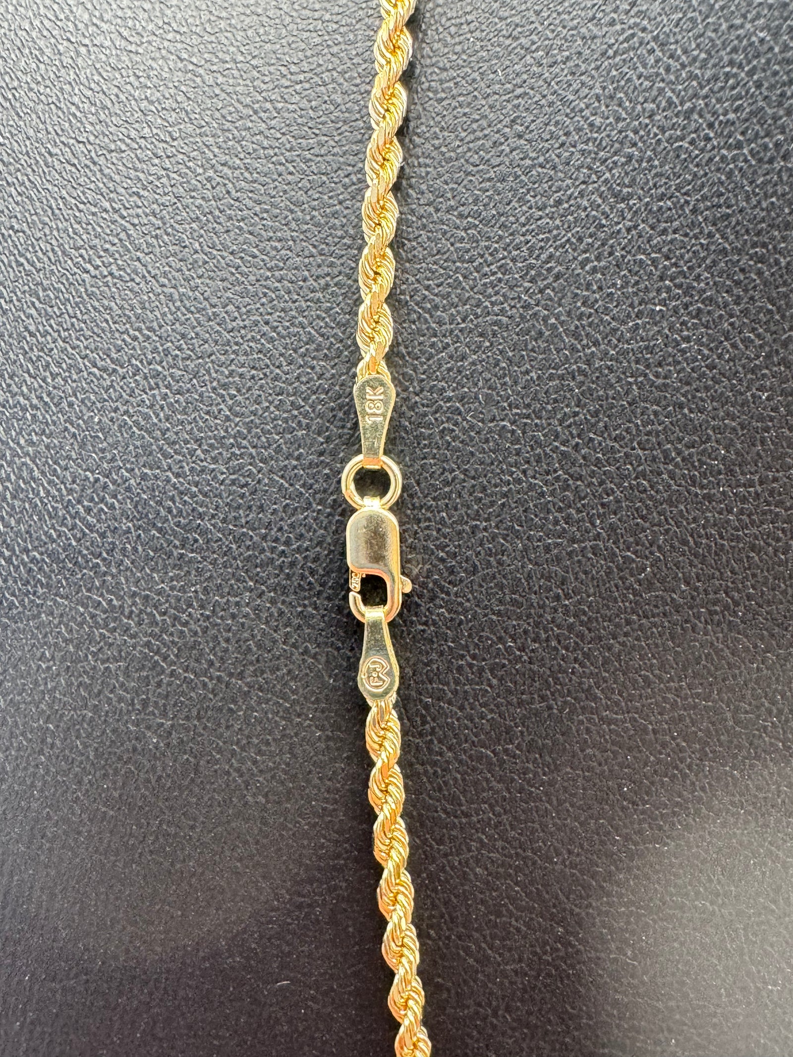 2.5mm Rope Chain 18 inches (DIAMOND CUT)