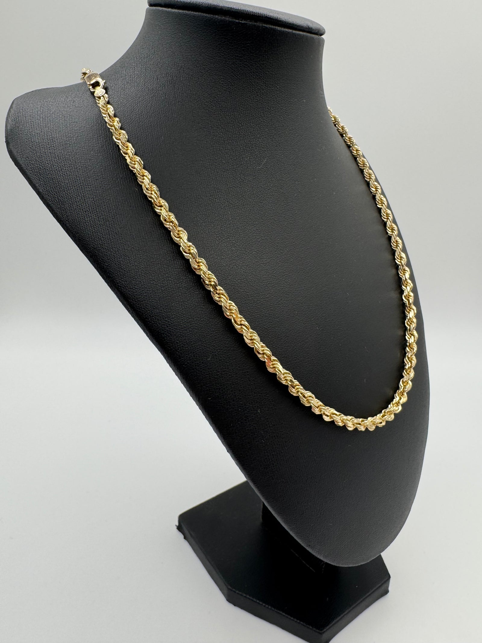 5mm Rope Chain 24 inches (DIAMOND CUT) (JACOJE STAMPED)
