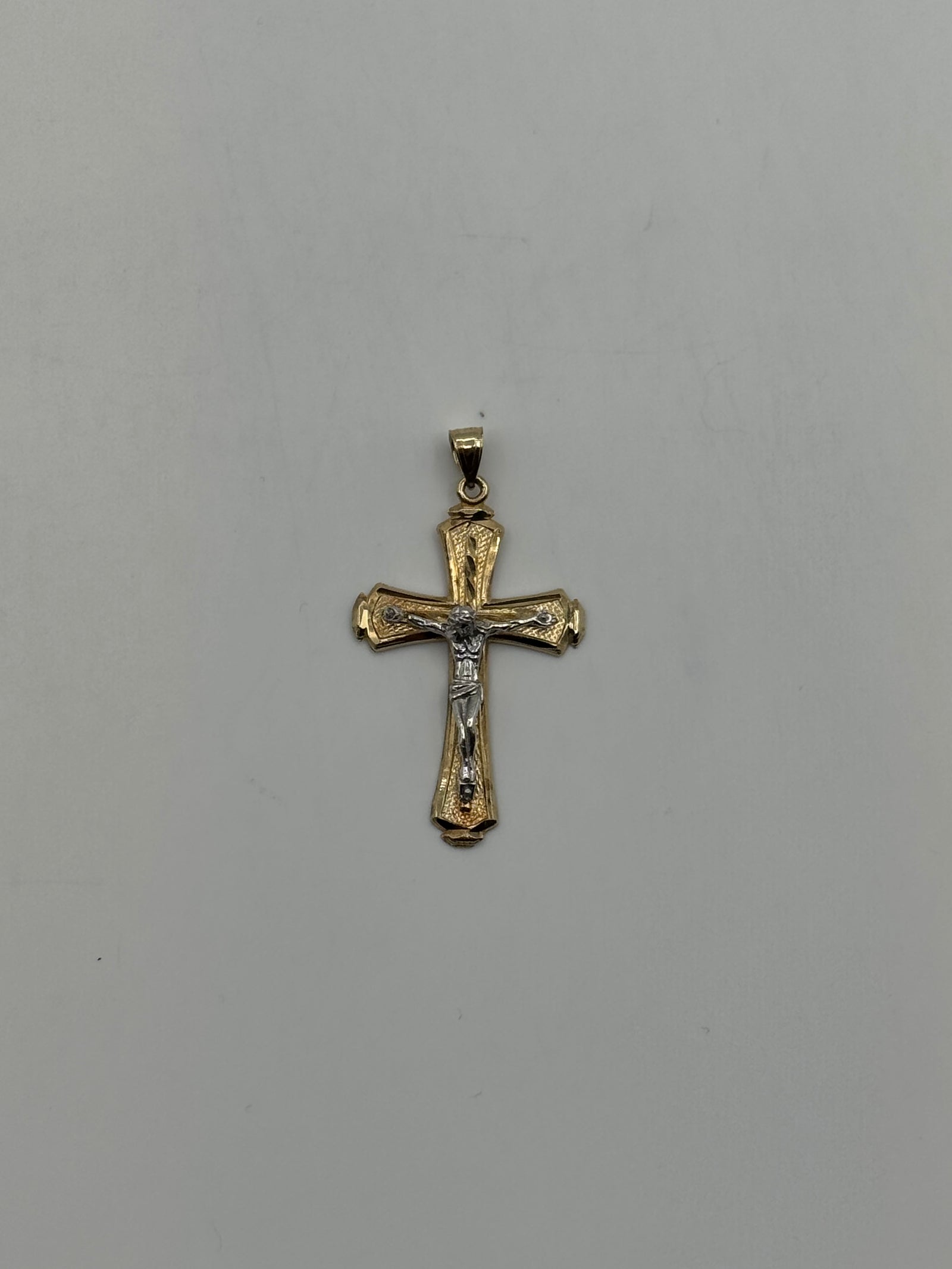 Two-Tone Crucifix-1 3/4 Inch