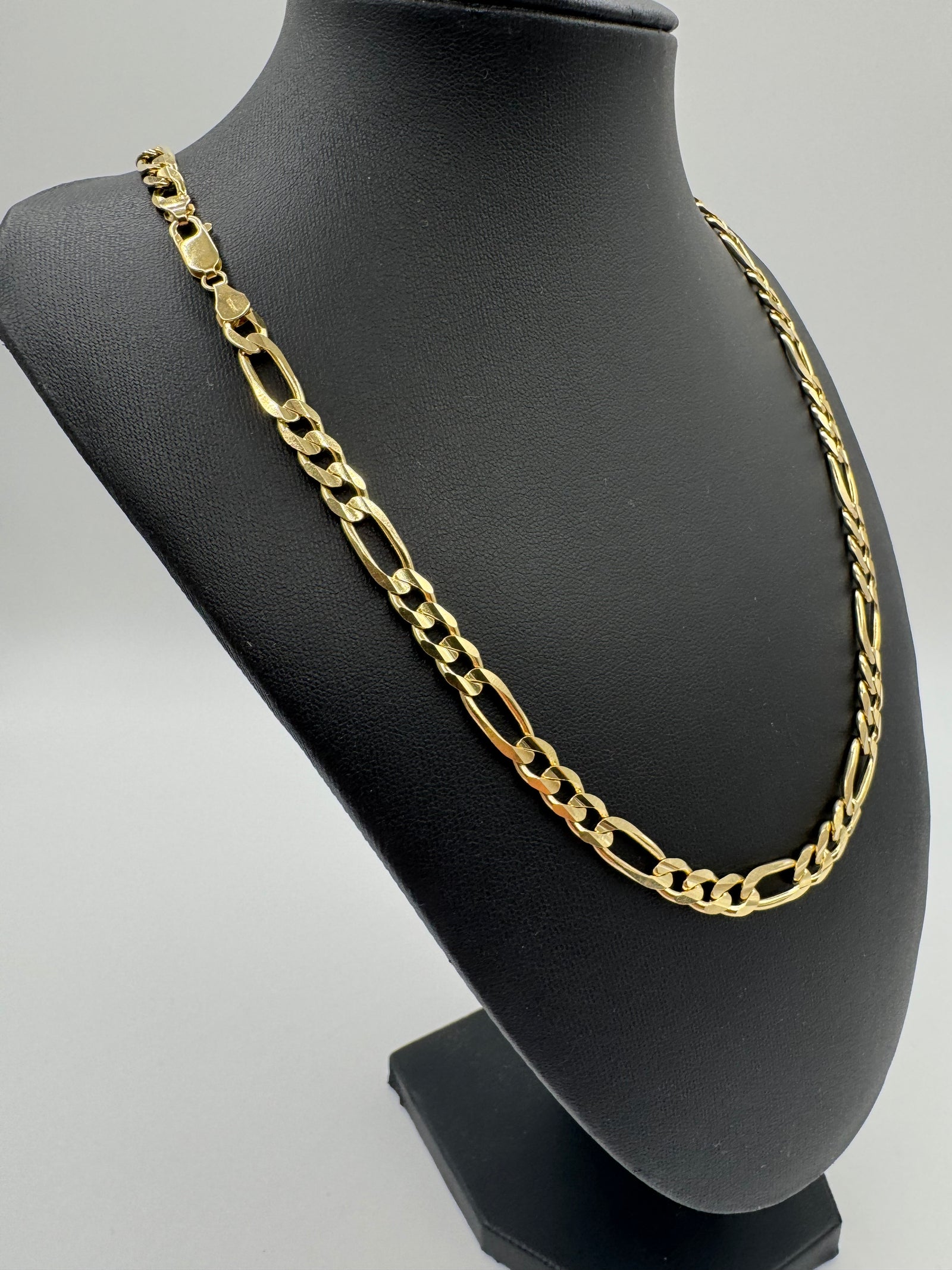 7mm Figaro Chain 22 inches (JACOJE STAMPED)