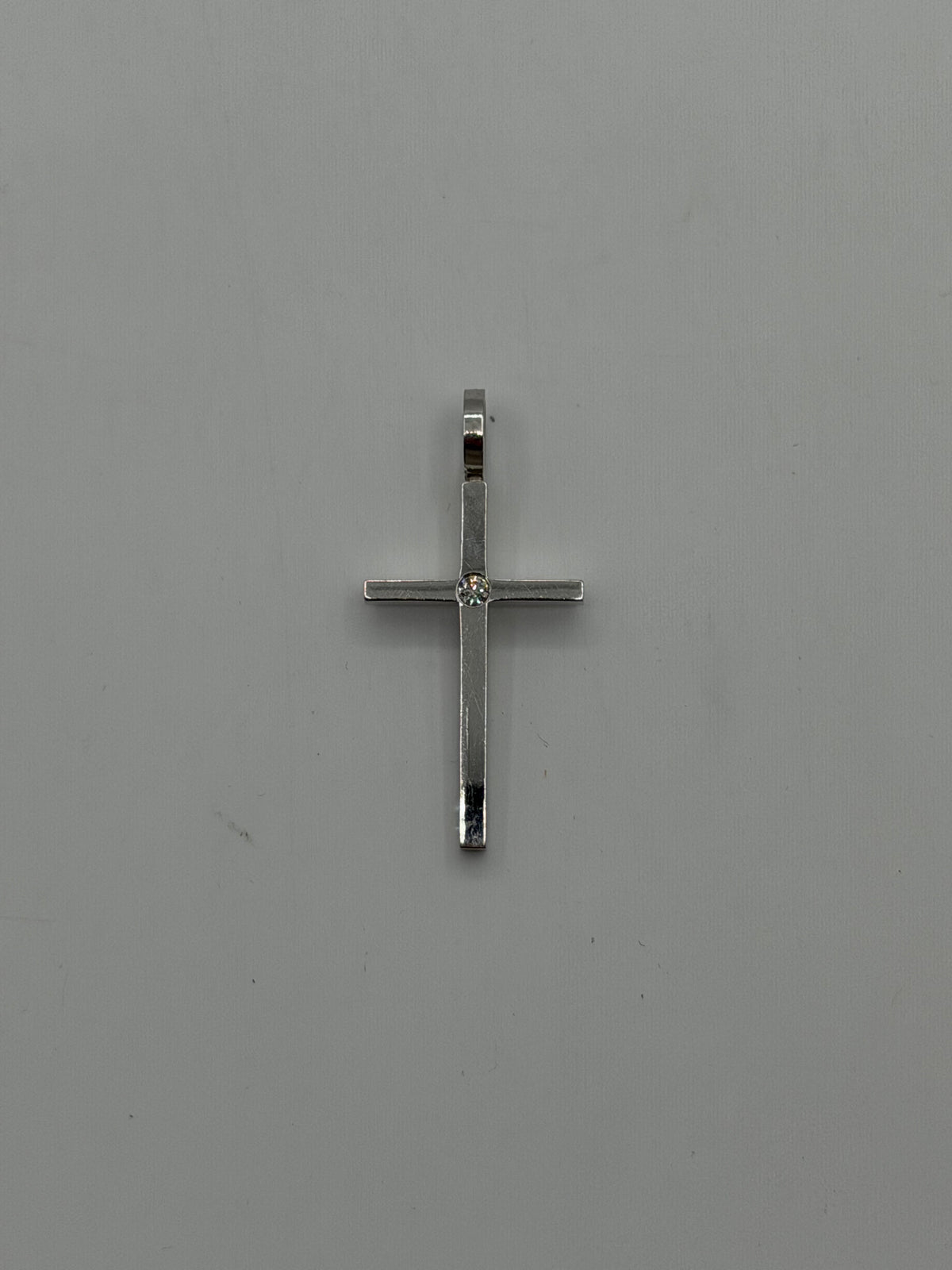 Solitaire Diamond Boss Cross-1 3/4 Inch