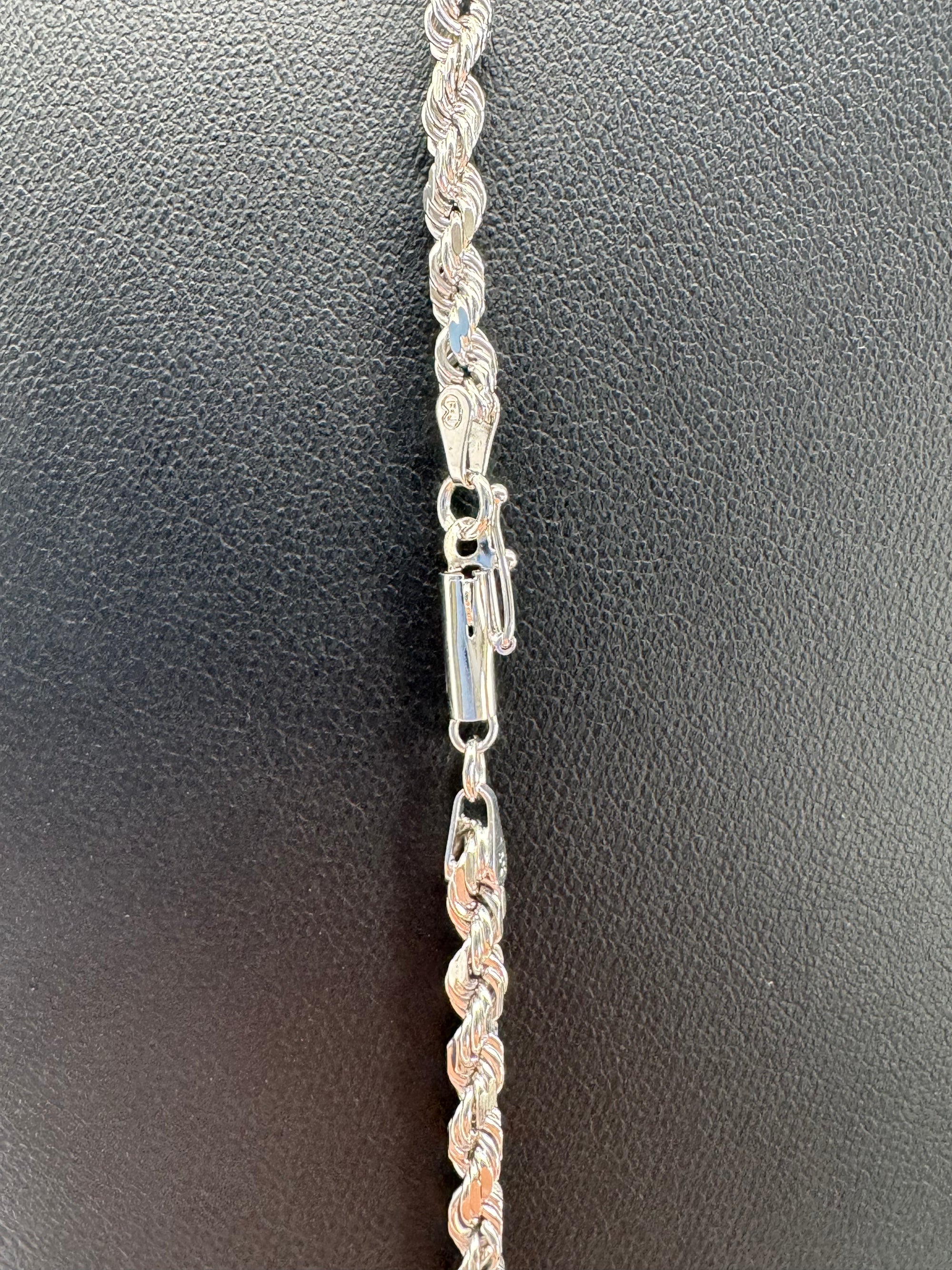 4mm Rope Chain 22.25 inches (DIAMOND CUT)