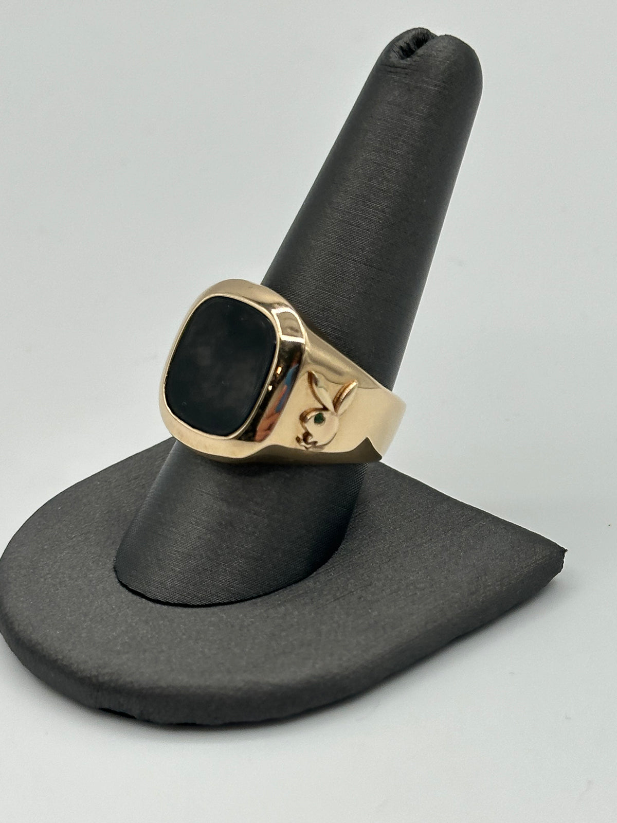 Playboy Square Signet Ring-Size 9.5