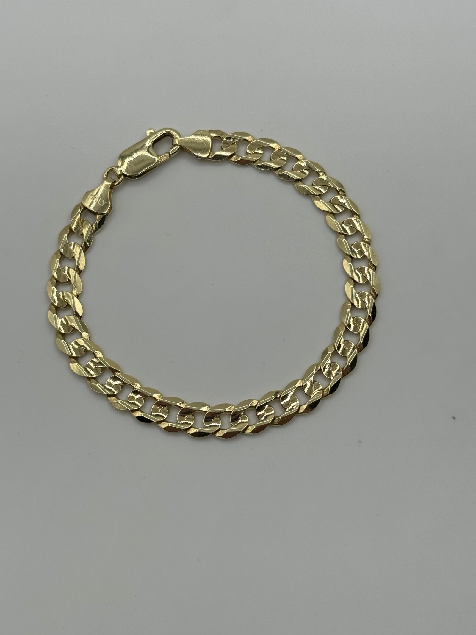 7mm Flat Curb Bracelet 7.5 inches