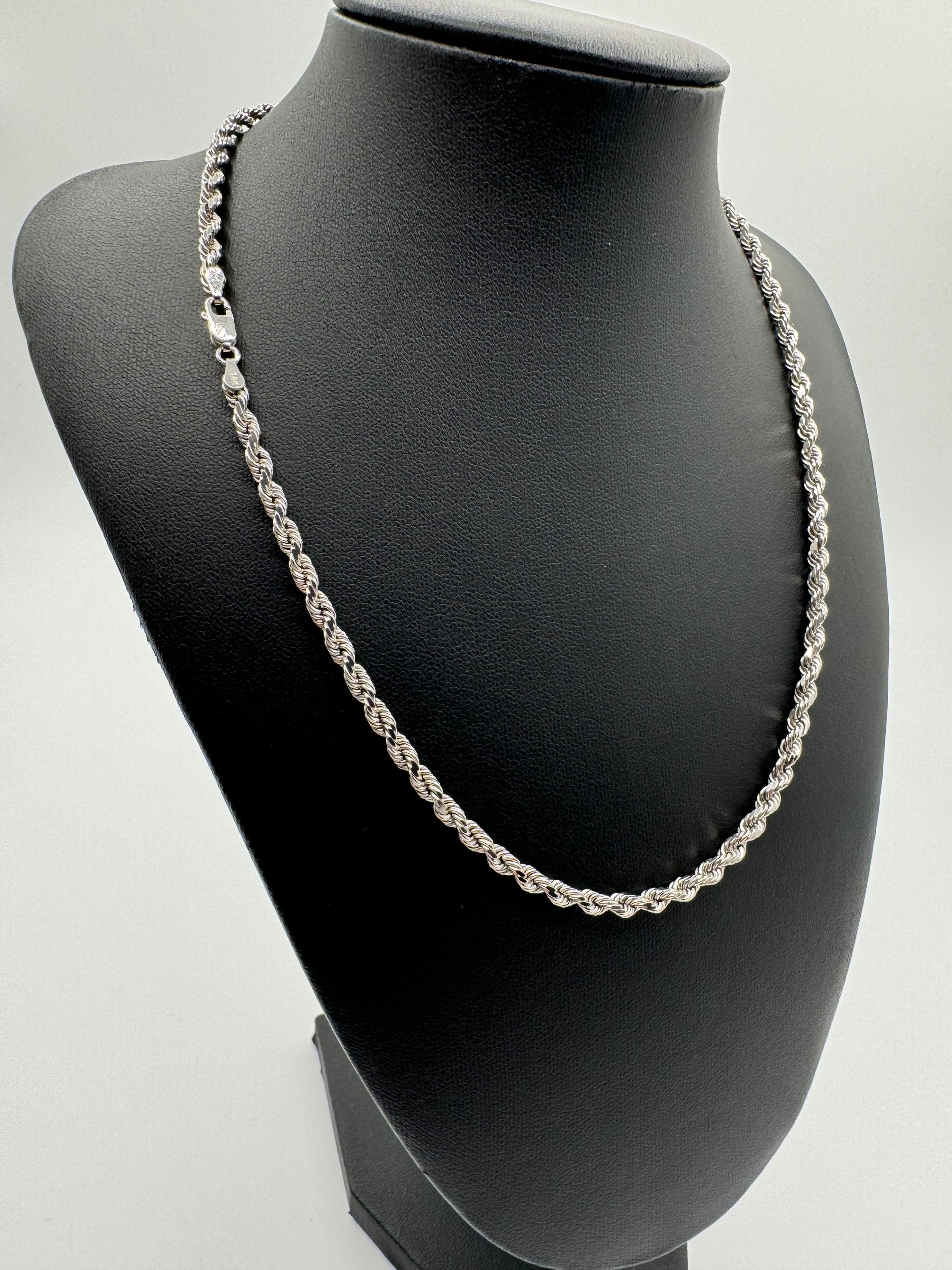 4mm Rope Chain 18 inches (DIAMOND CUT)