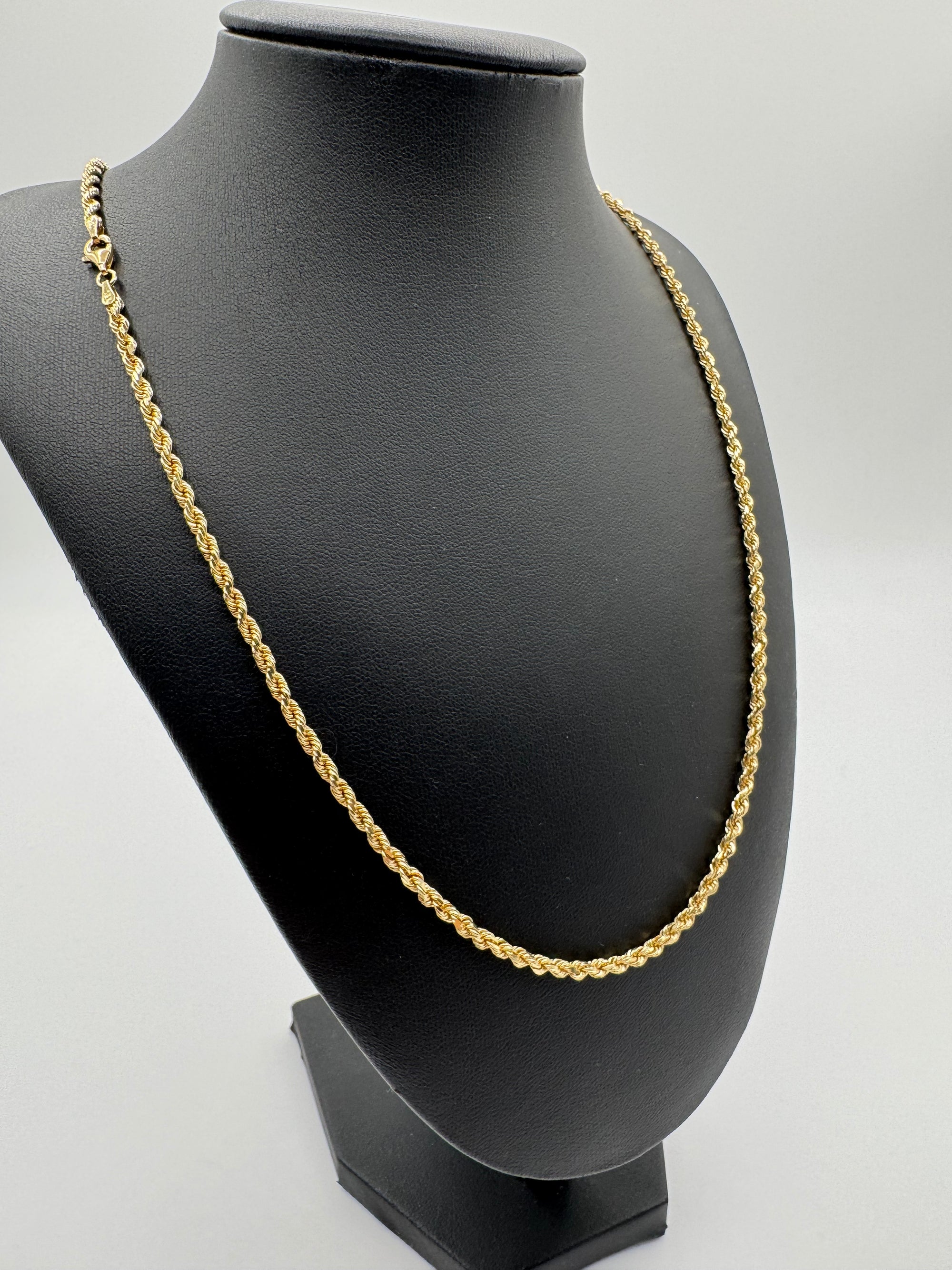 3mm Rope Chain 24 inches (DIAMOND CUT)