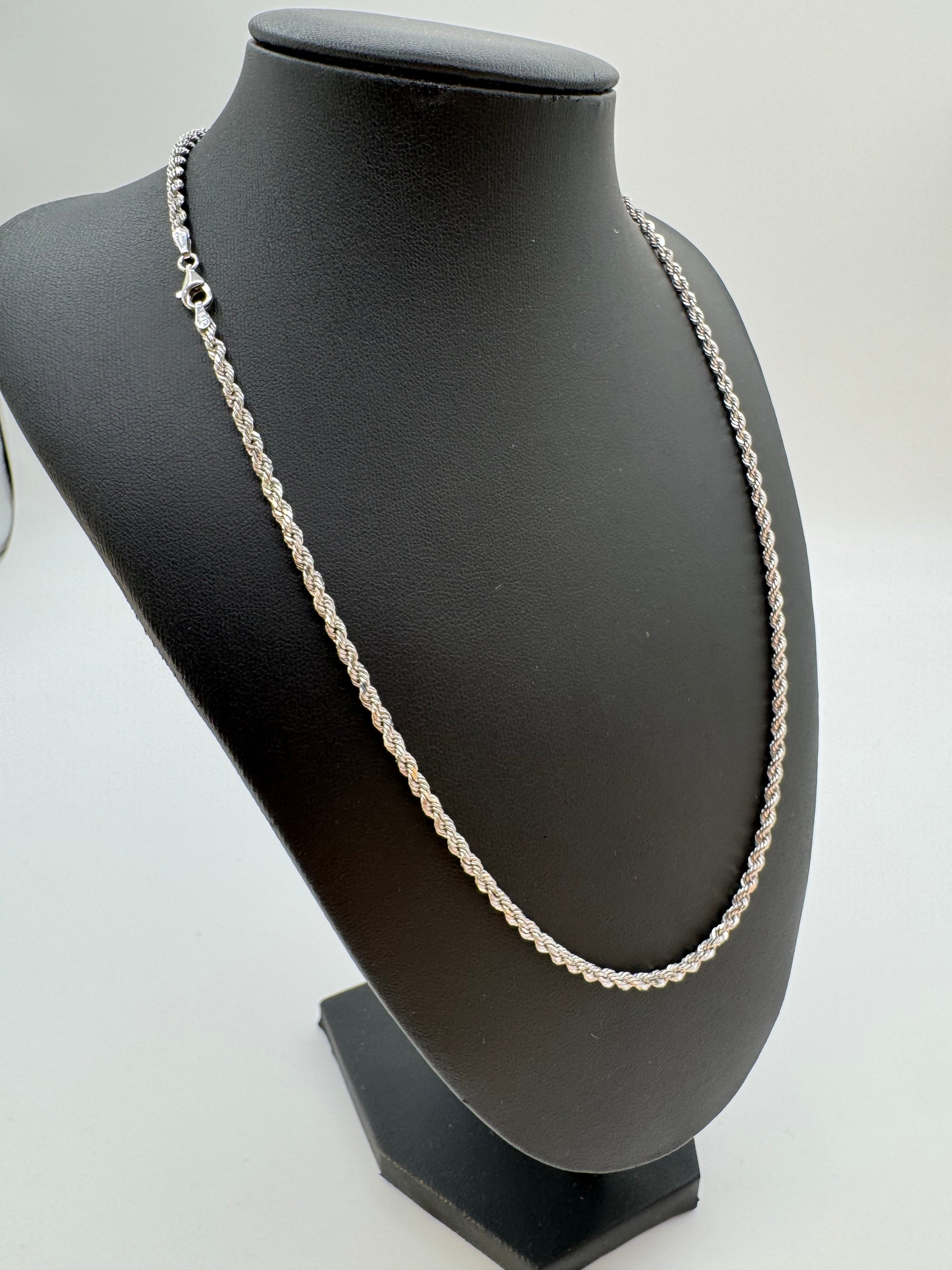 3mm Rope Chain 20 inches (DIAMOND CUT)