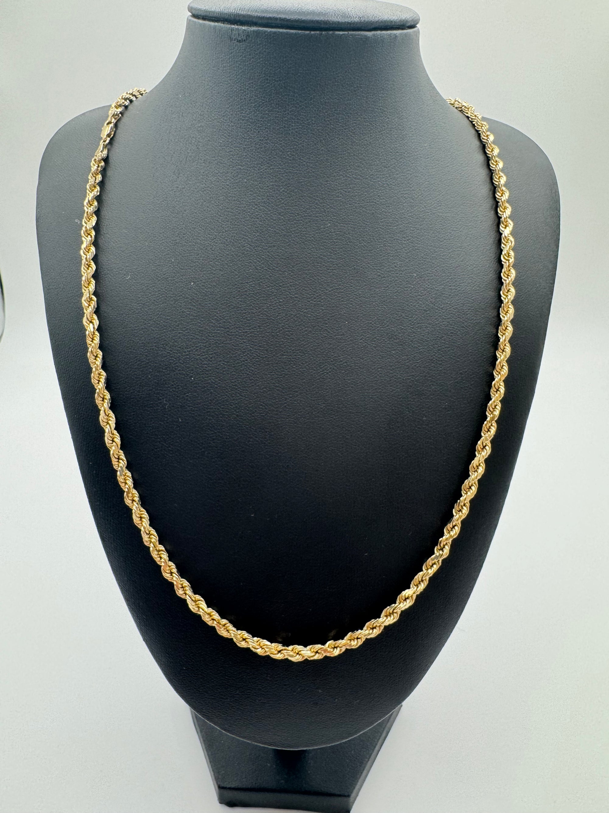 4mm Rope Chain 24 inches (DIAMOND CUT)